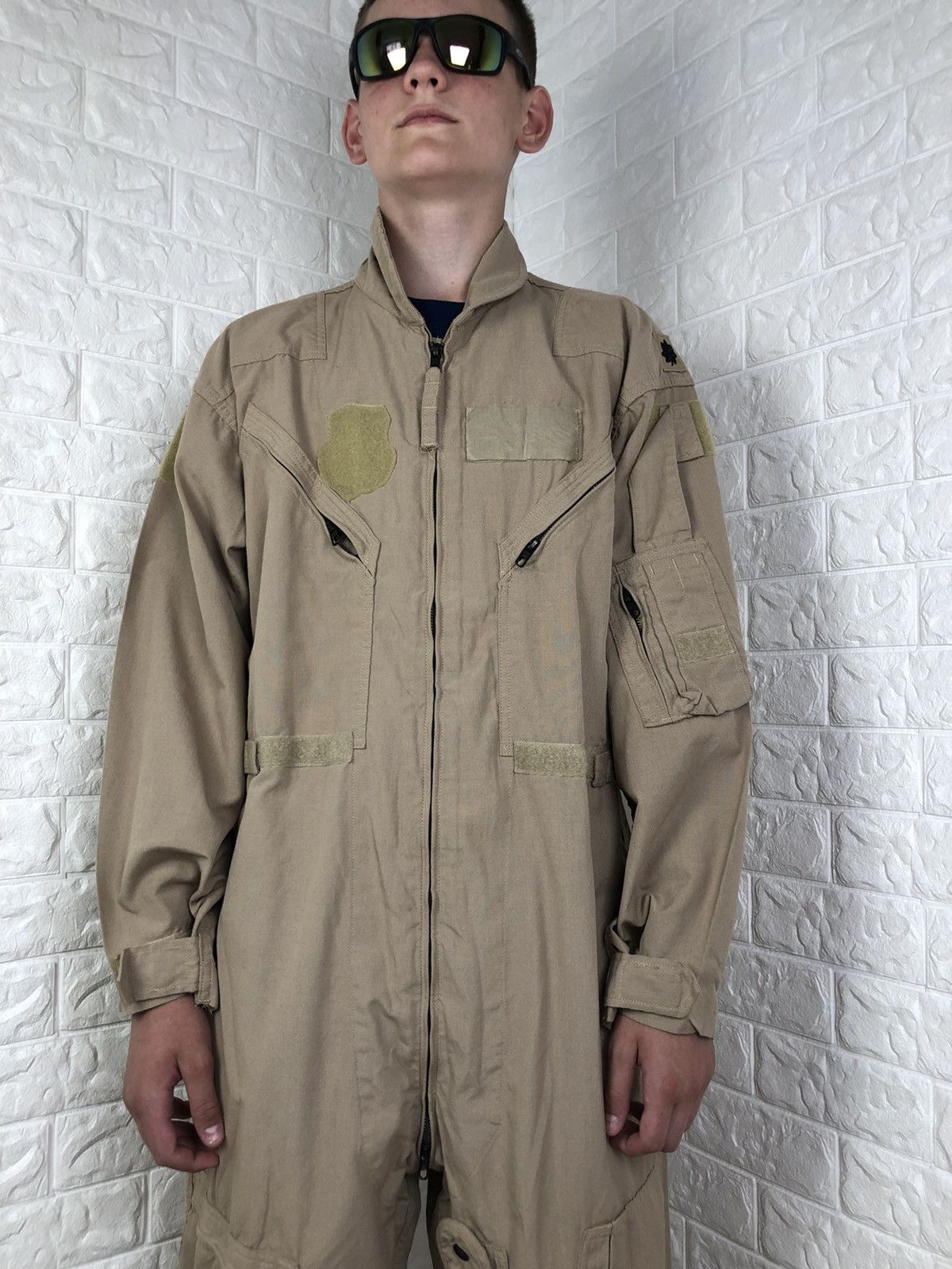 Vintage 70s US Army Utility CWU-27/P Flyers Coverall Jumpsuit Size US 42 / EU 58 - 3 Thumbnail