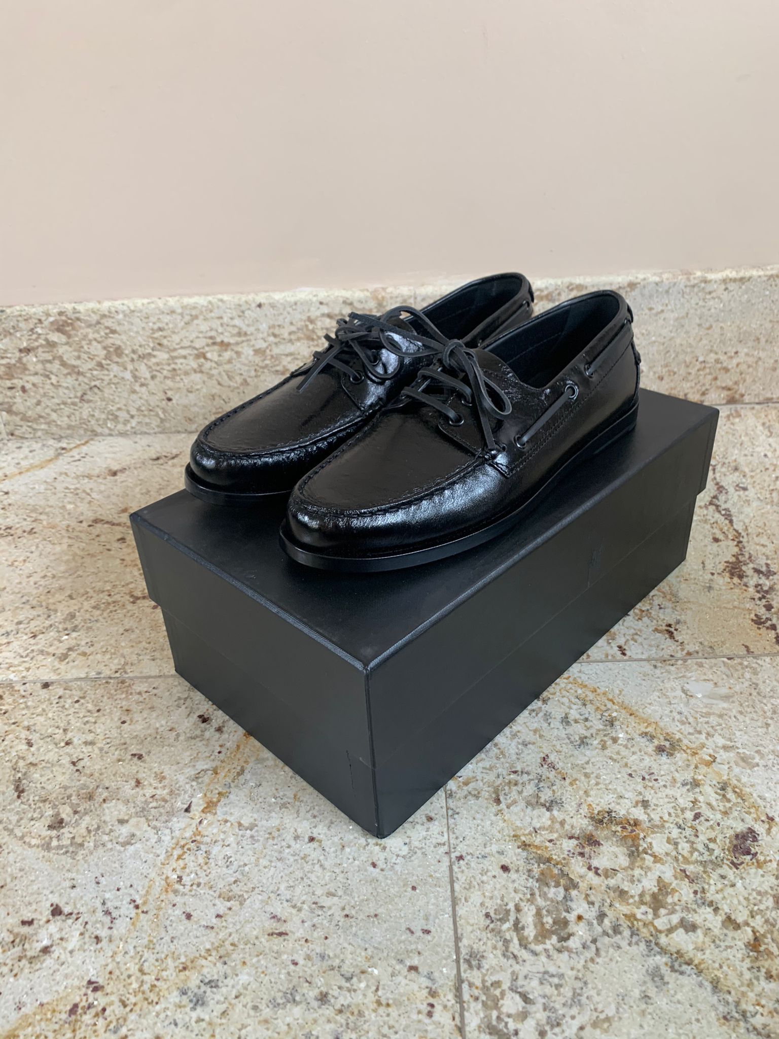 Saint Laurent Paris Deck Loafer Shoes in Moroder Leather in Black Size US 8.5 / EU 41-42 - 5 Thumbnail