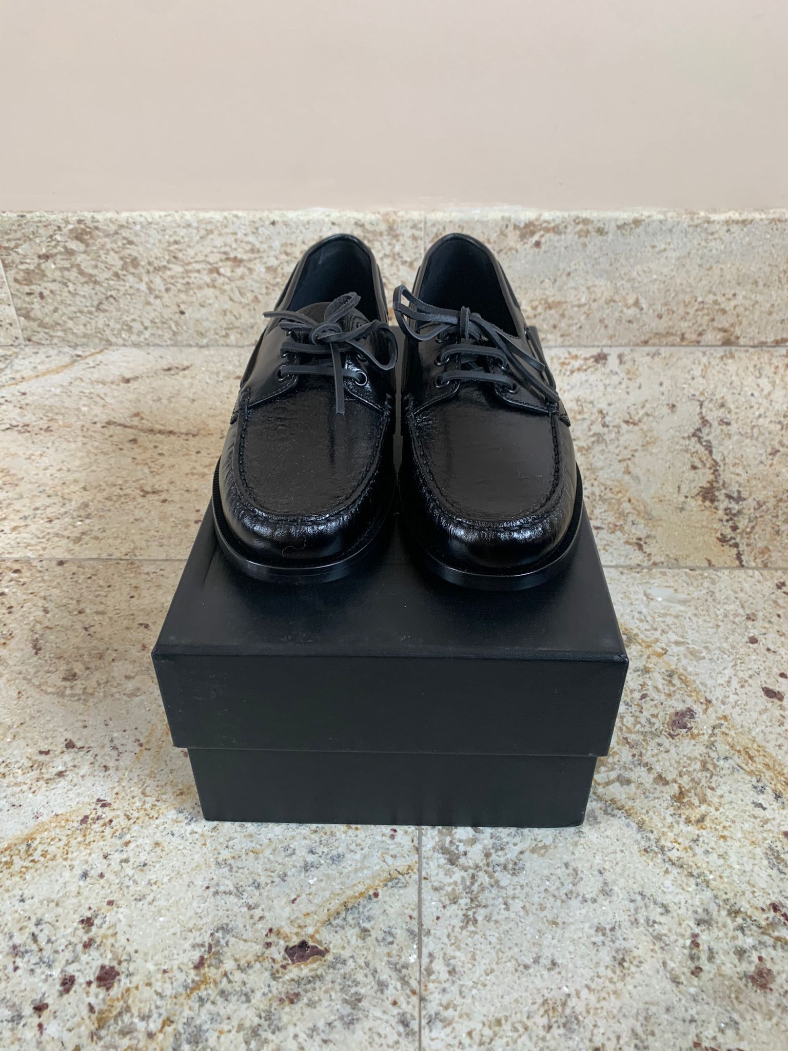Saint Laurent Paris Deck Loafer Shoes in Moroder Leather in Black Size US 8.5 / EU 41-42 - 7 Thumbnail