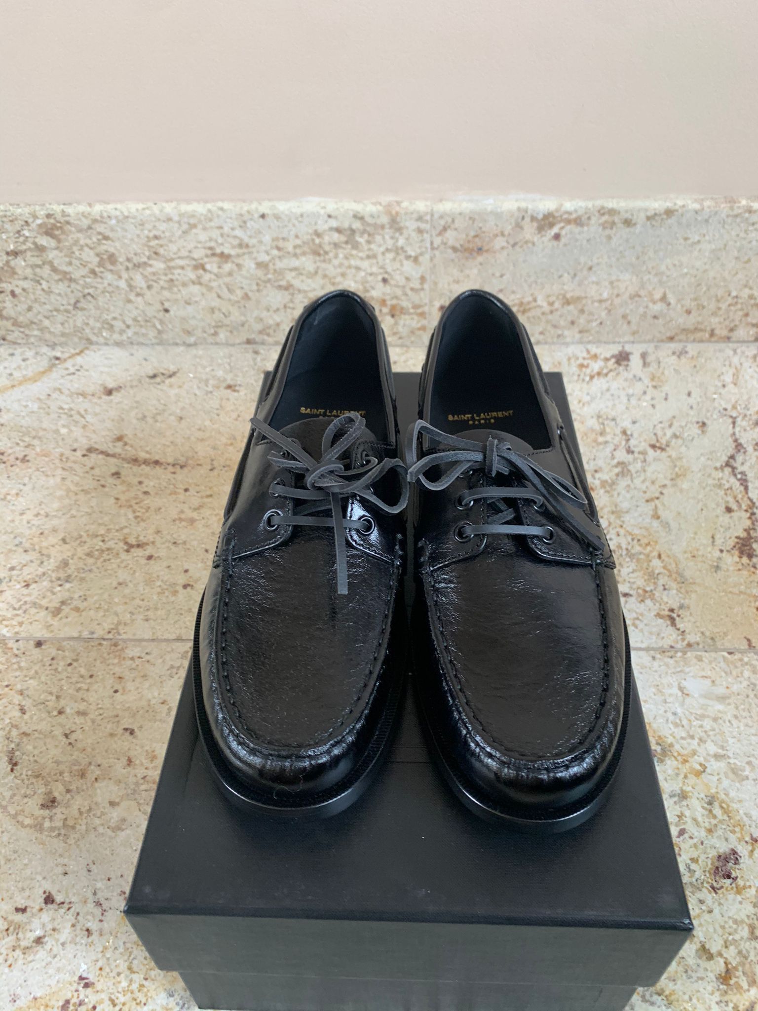 Saint Laurent Paris Deck Loafer Shoes in Moroder Leather in Black Size US 8.5 / EU 41-42 - 6 Thumbnail