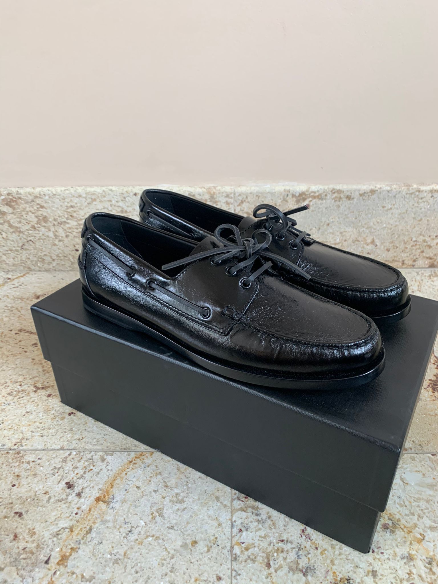 Saint Laurent Paris Deck Loafer Shoes in Moroder Leather in Black Size US 8.5 / EU 41-42 - 8 Thumbnail