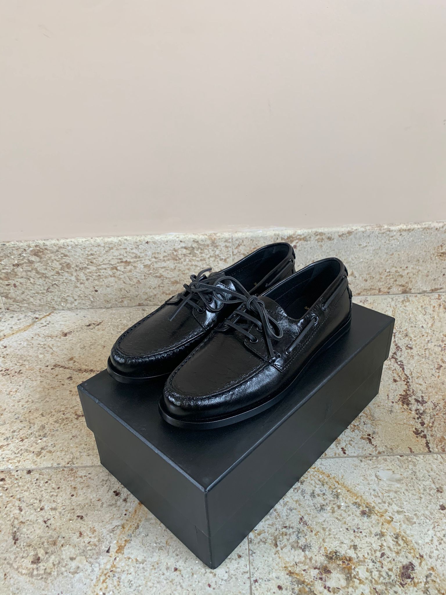 Saint Laurent Paris Deck Loafer Shoes in Moroder Leather in Black Size US 8.5 / EU 41-42 - 4 Thumbnail