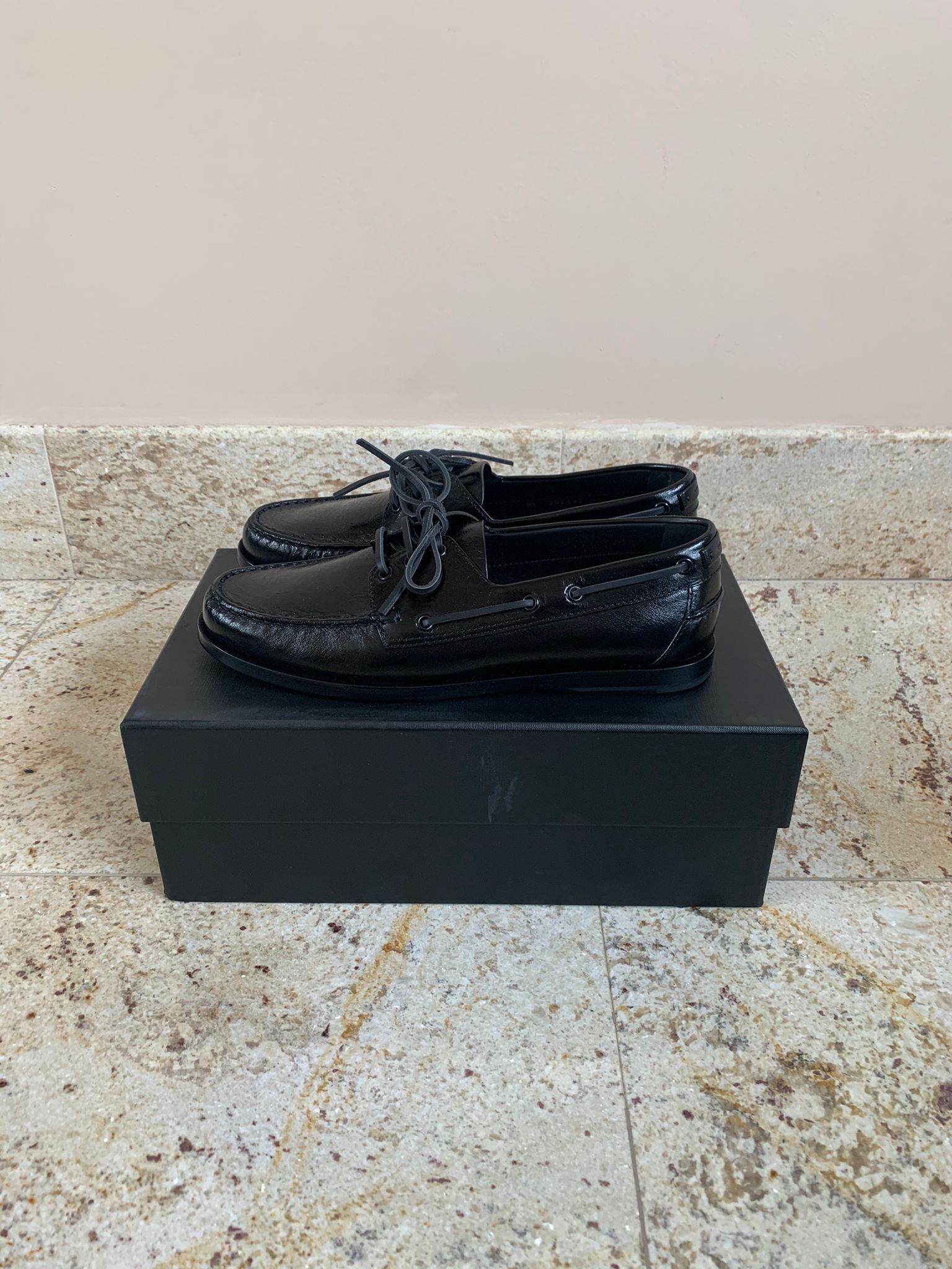 Saint Laurent Paris Deck Loafer Shoes in Moroder Leather in Black Size US 8.5 / EU 41-42 - 3 Thumbnail
