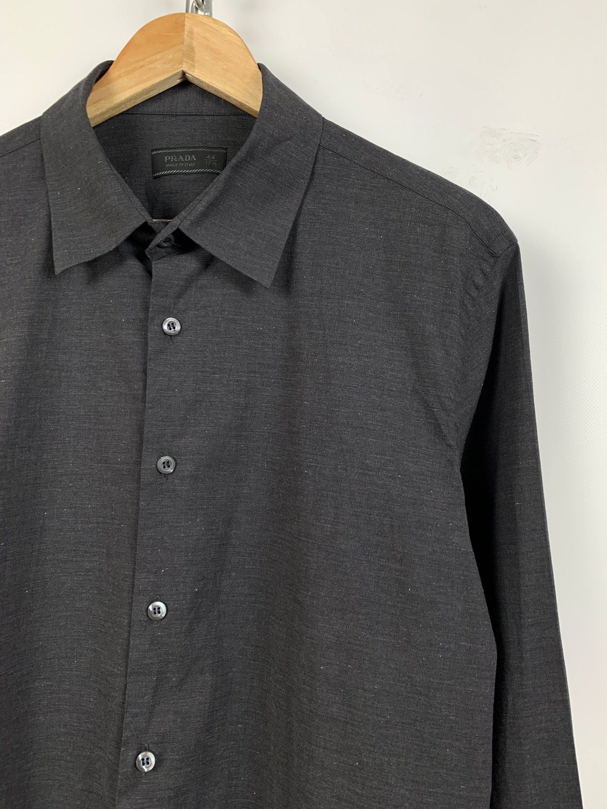 Prada Grey Button Up Long Sleeve Shirt