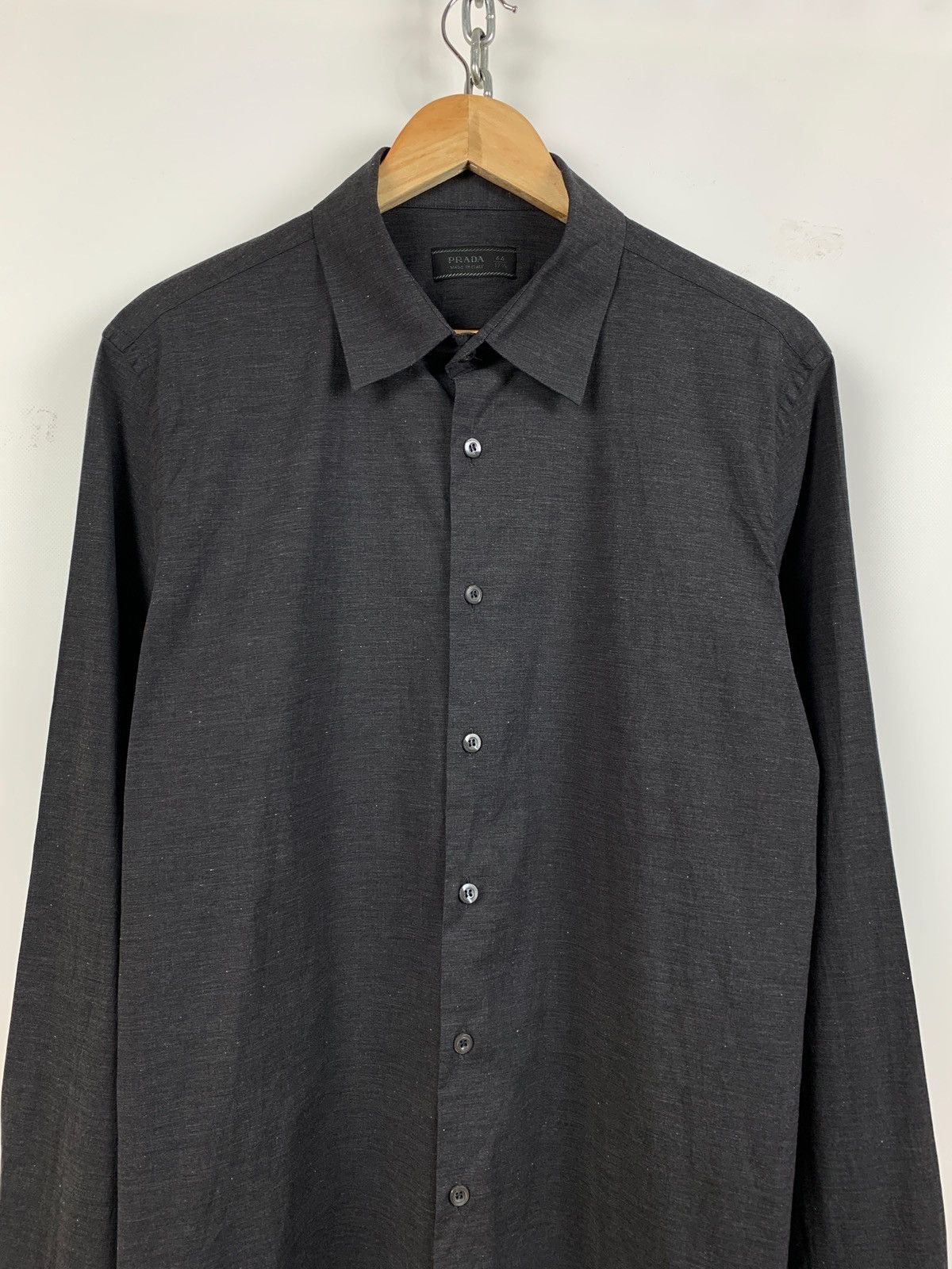 Prada Grey Button Up Long Sleeve Shirt