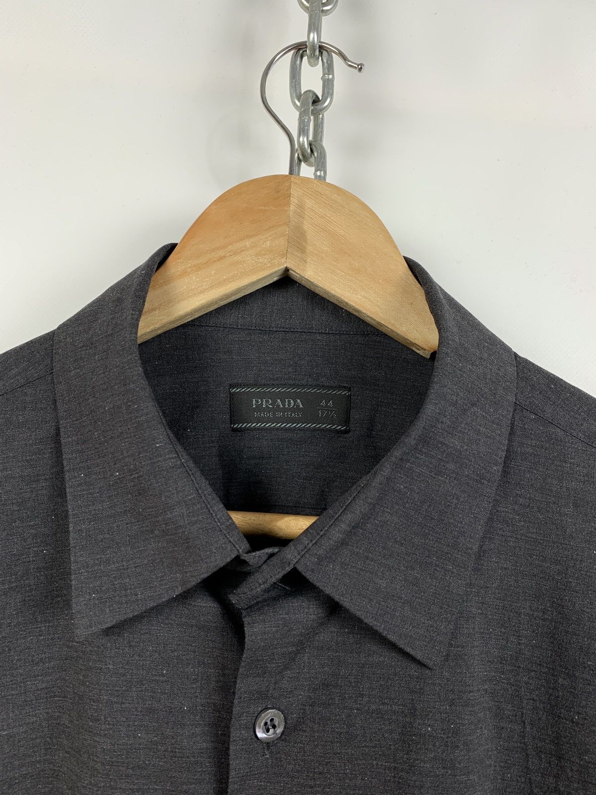 Prada Grey Button Up Long Sleeve Shirt