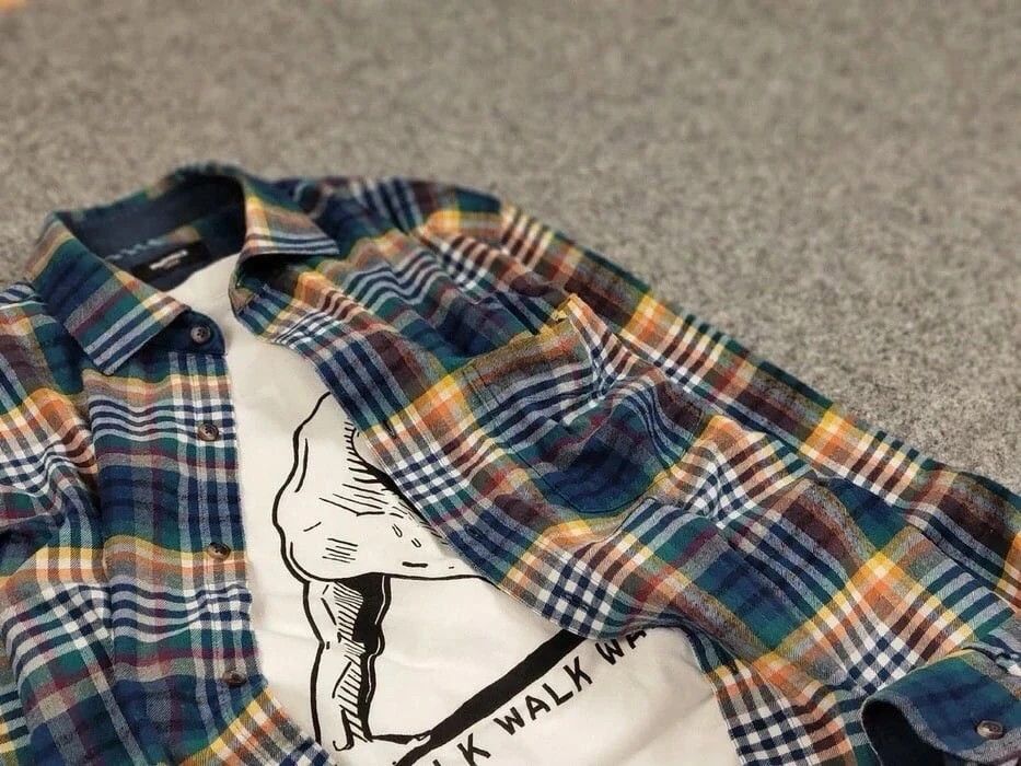 Flannel Vintage Flannel Shirt Checkered Travis Scott Style Hype Size US M / EU 48-50 / 2 - 7 Thumbnail