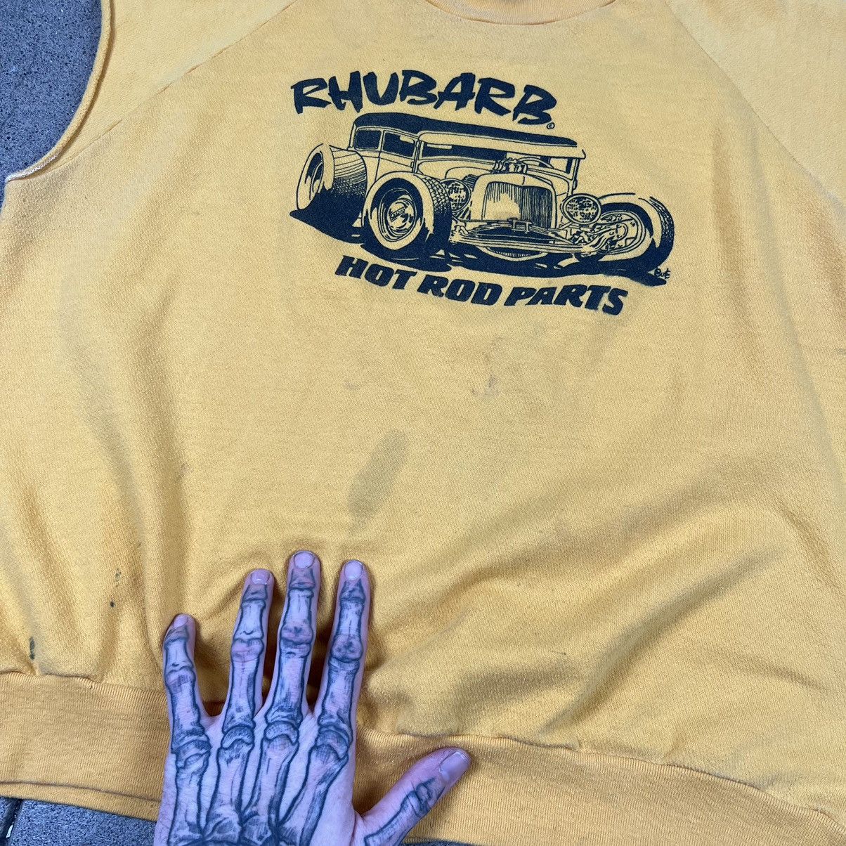 Vintage Vintage 70s shirt sleeve hot rod raglan sweatshirt. Size US XL / EU 56 / 4 - 4 Thumbnail