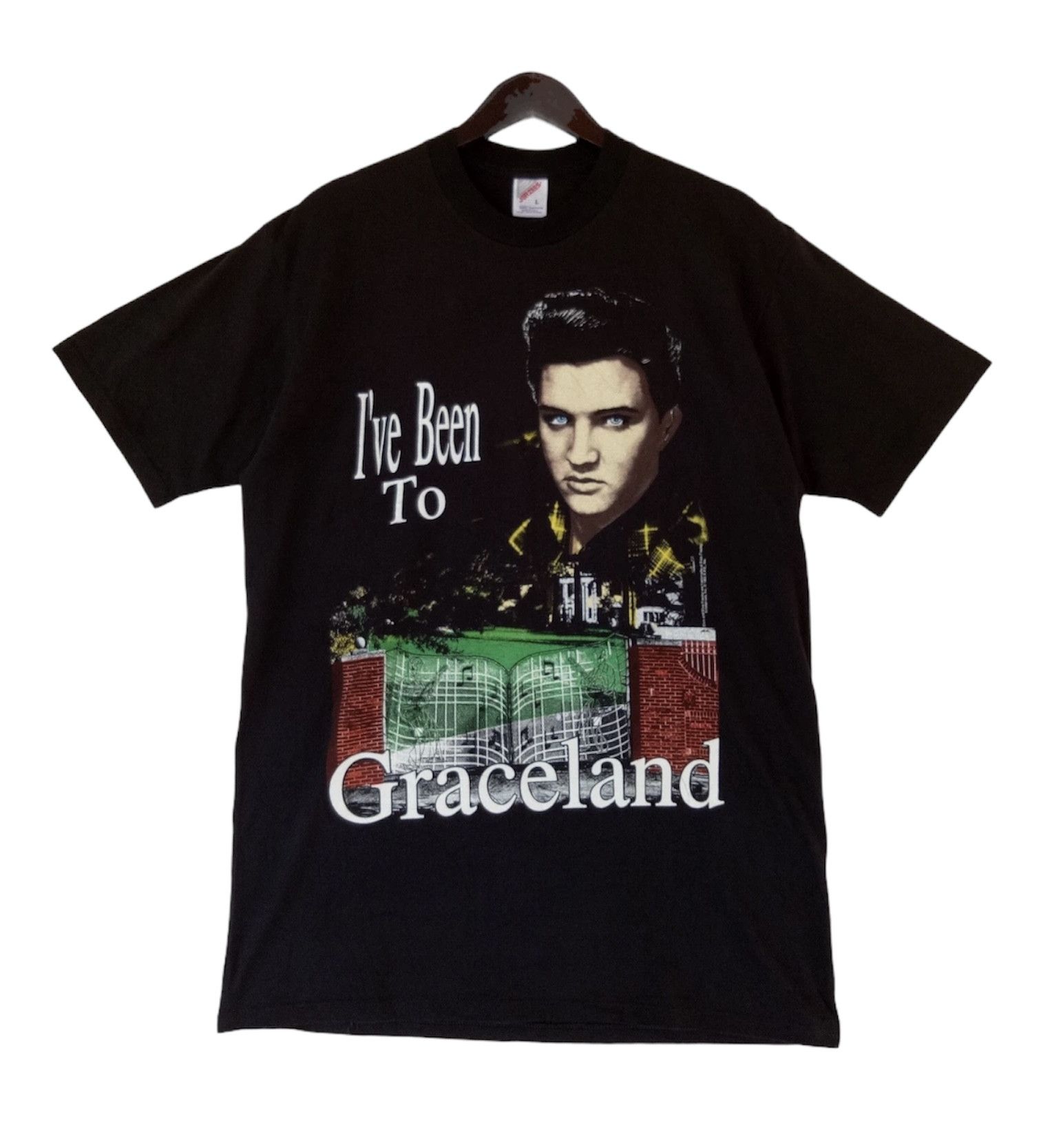 Band Tees Vintage ELVIS PRESLEY American singer Tour Promo 1992 shirt Size US L / EU 52-54 / 3 - 1 Thumbnail