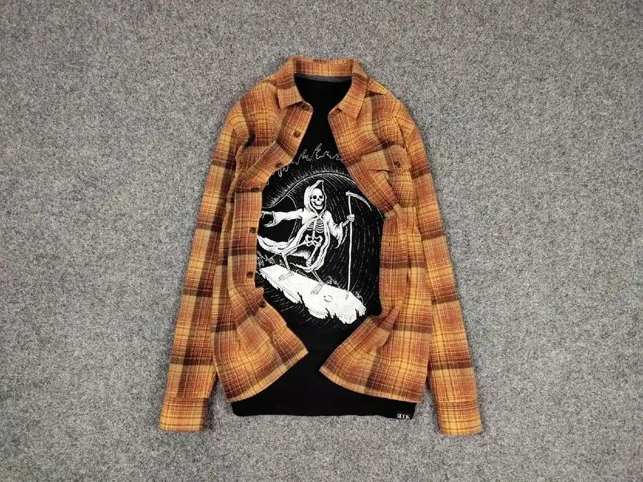 Flannel Vintage Flannel Shirt Travis Scott Style Hype Size US S / EU 44-46 / 1 - 1 Thumbnail