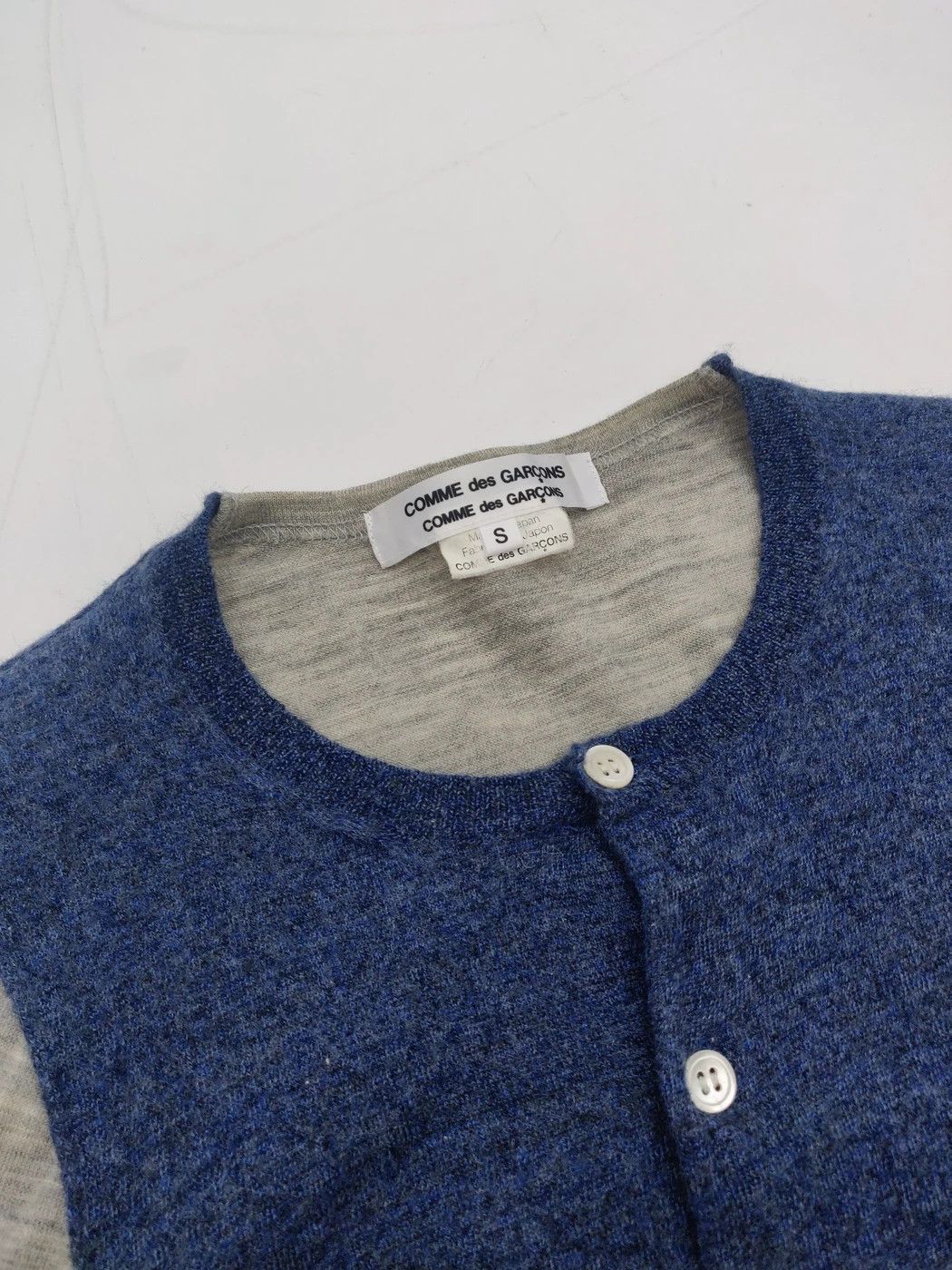 Comme des Garcons ⚡️QUICK SALE⚡️2013 Comme des Garcons Blue Grey Cardigan Size S / US 4 / IT 40 - 3 Thumbnail