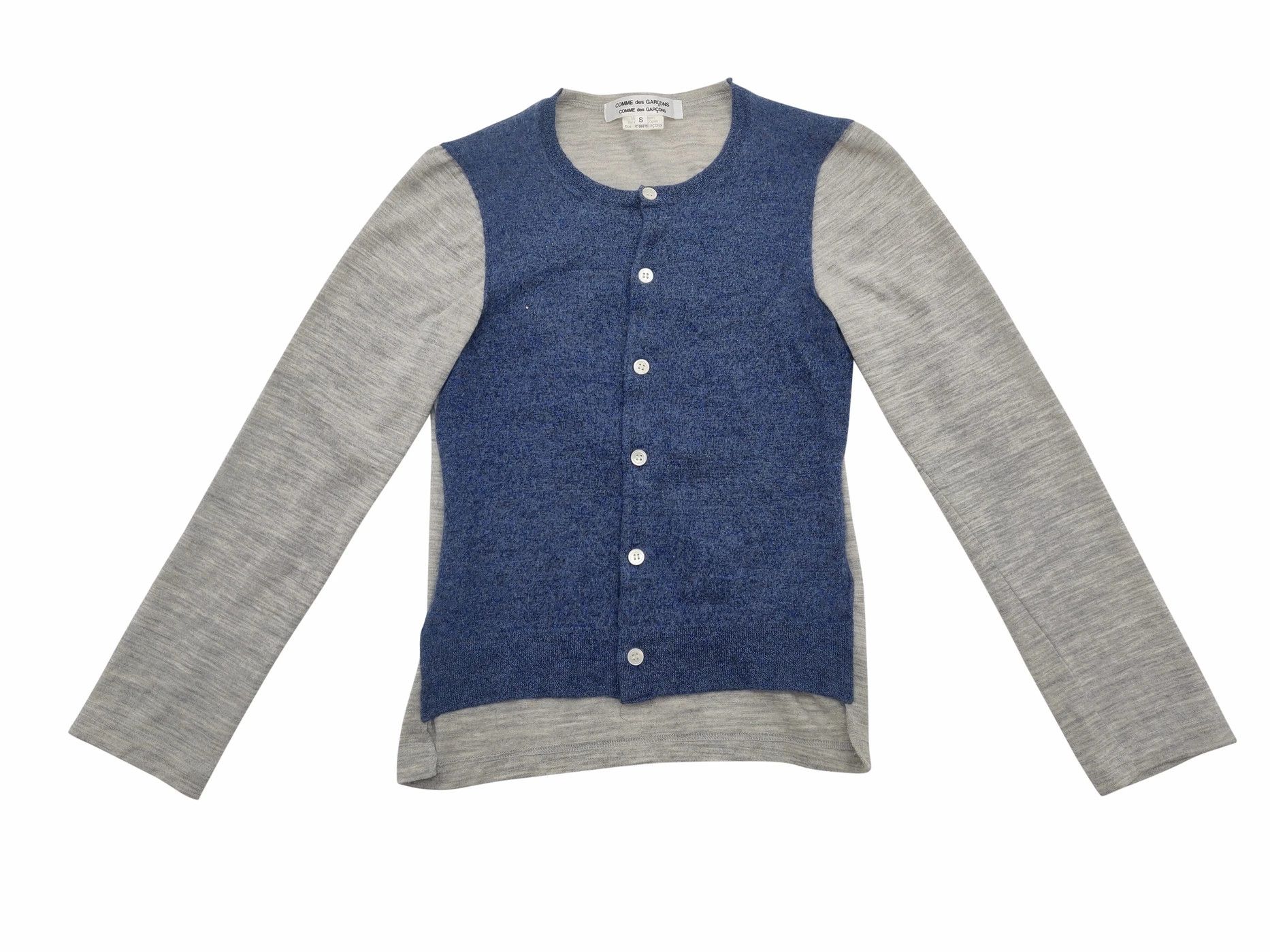 Comme des Garcons ⚡️QUICK SALE⚡️2013 Comme des Garcons Blue Grey Cardigan Size S / US 4 / IT 40 - 1 Thumbnail