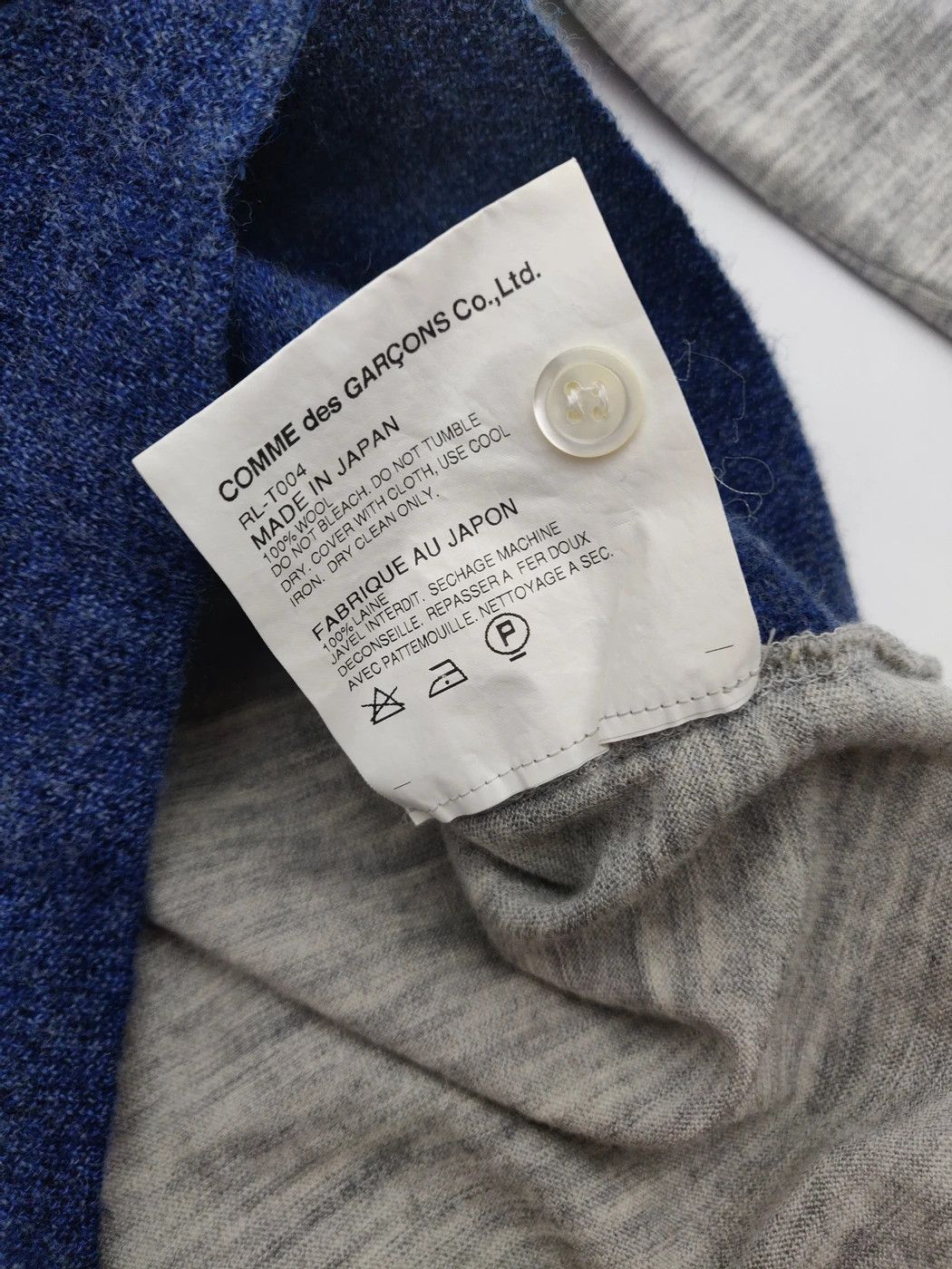 Comme des Garcons ⚡️QUICK SALE⚡️2013 Comme des Garcons Blue Grey Cardigan Size S / US 4 / IT 40 - 5 Thumbnail
