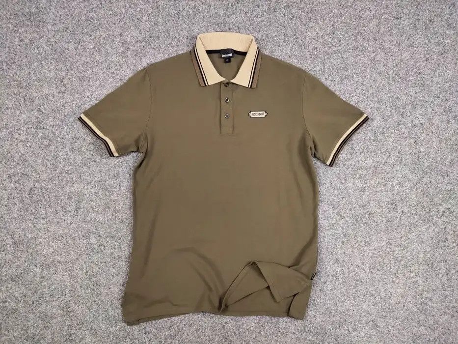 Just Cavalli Just Cavalli Exclusive Designer Olive Mens Polo Shirt Size US M / EU 48-50 / 2 - 3 Thumbnail