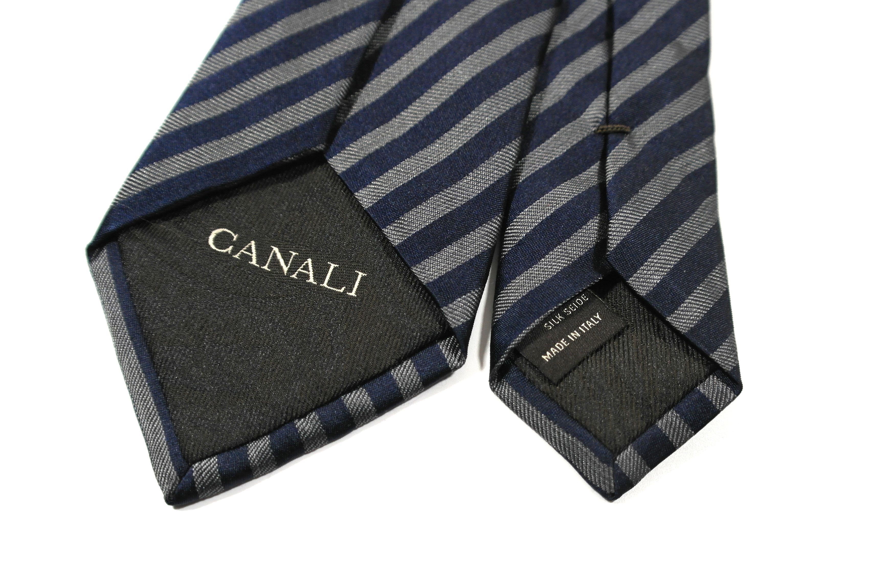 Canali Canali Silk Tie Stripe Size ONE SIZE - 4 Thumbnail