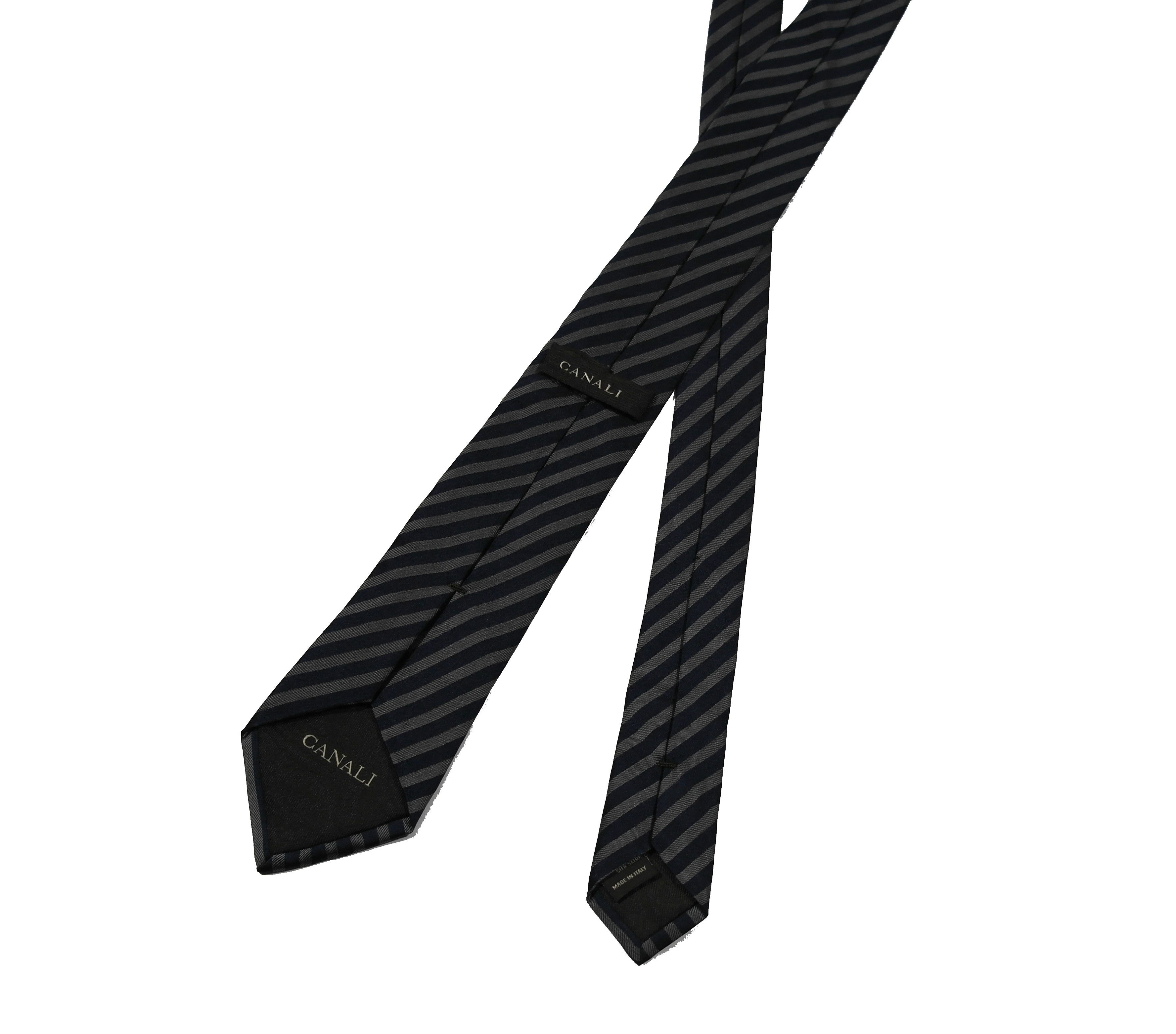 Canali Canali Silk Tie Stripe Size ONE SIZE - 3 Thumbnail