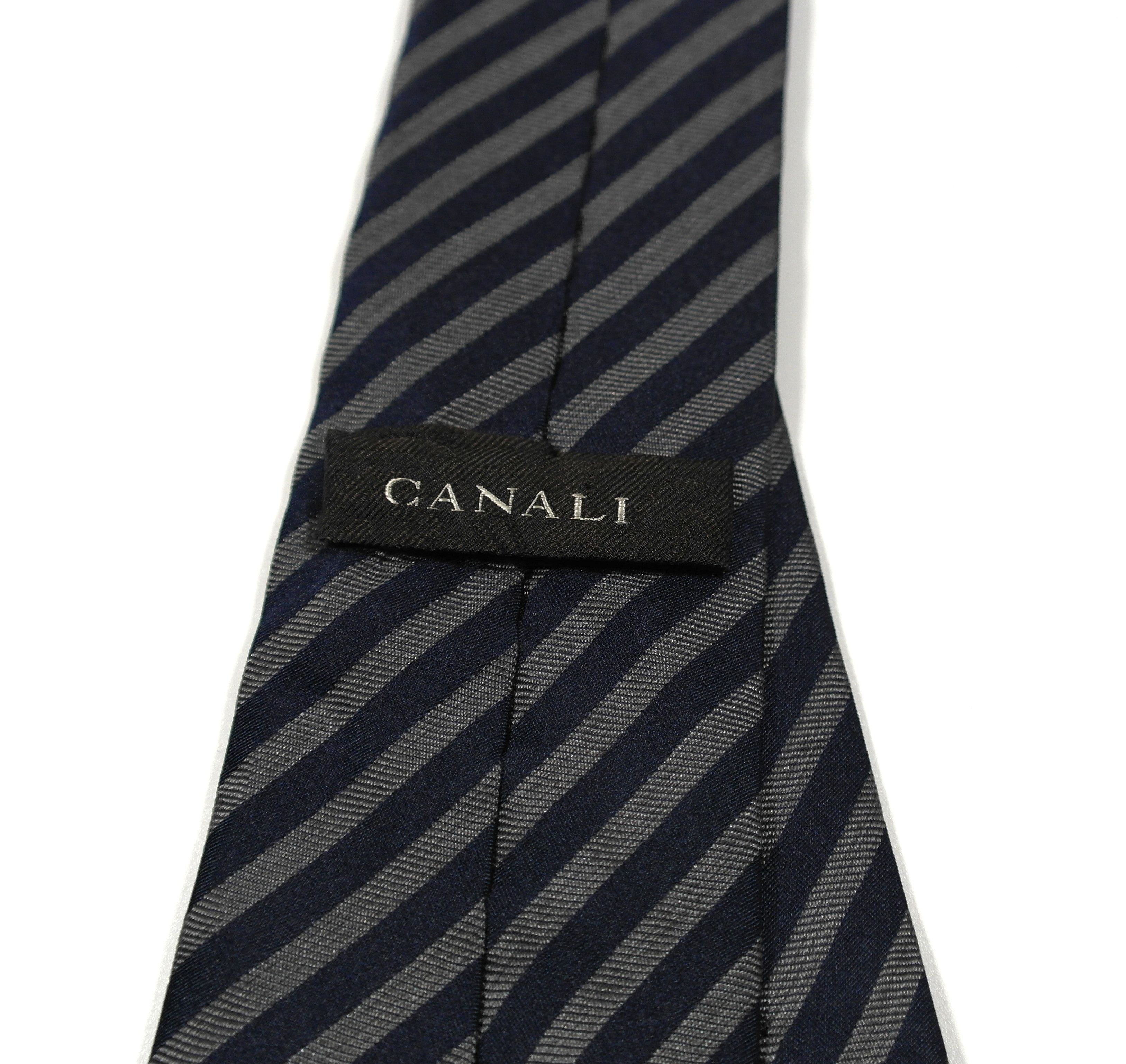 Canali Canali Silk Tie Stripe Size ONE SIZE - 5 Thumbnail