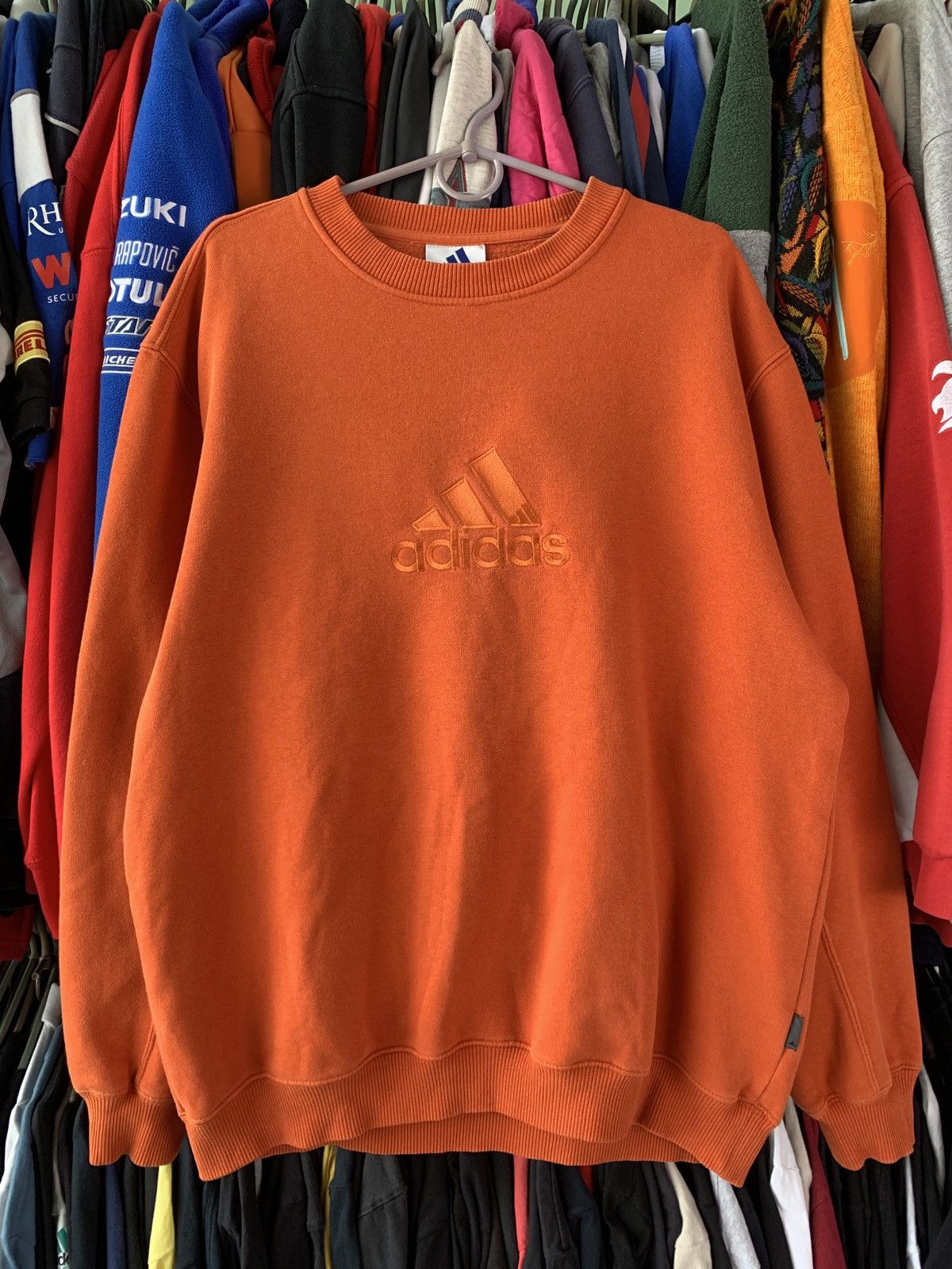 Adidas orange sweatshirt online