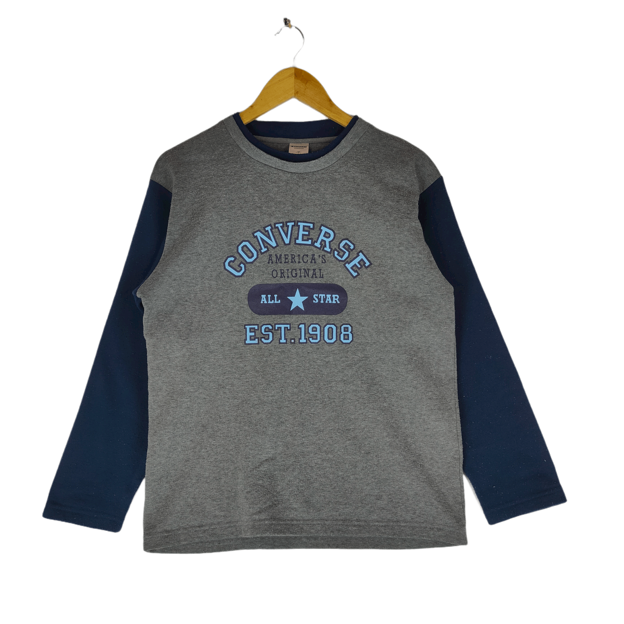image of Converse Homewear Spellout Printed Sweatshirt 2 Colors in Grey, Men's (Size Medium)