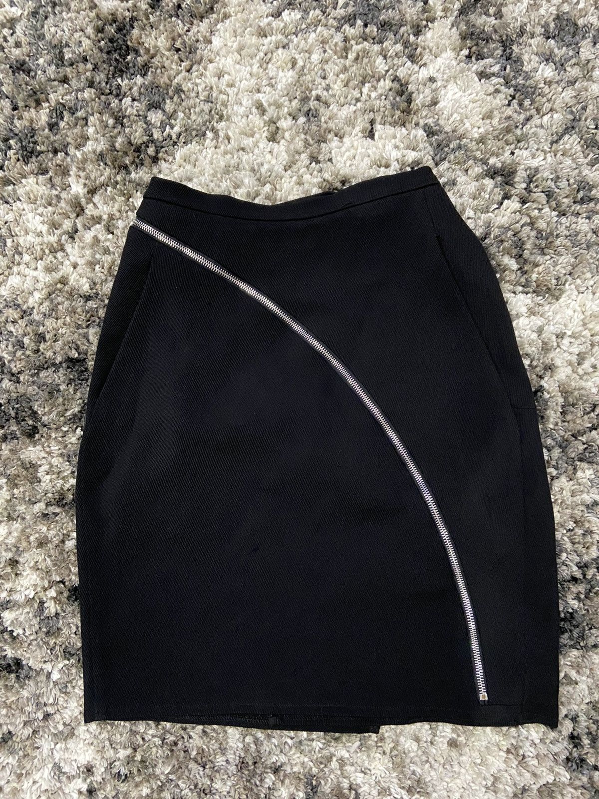 image of Rick Owens Mainline Aircut Skirt in Black, Women's (Size 28)