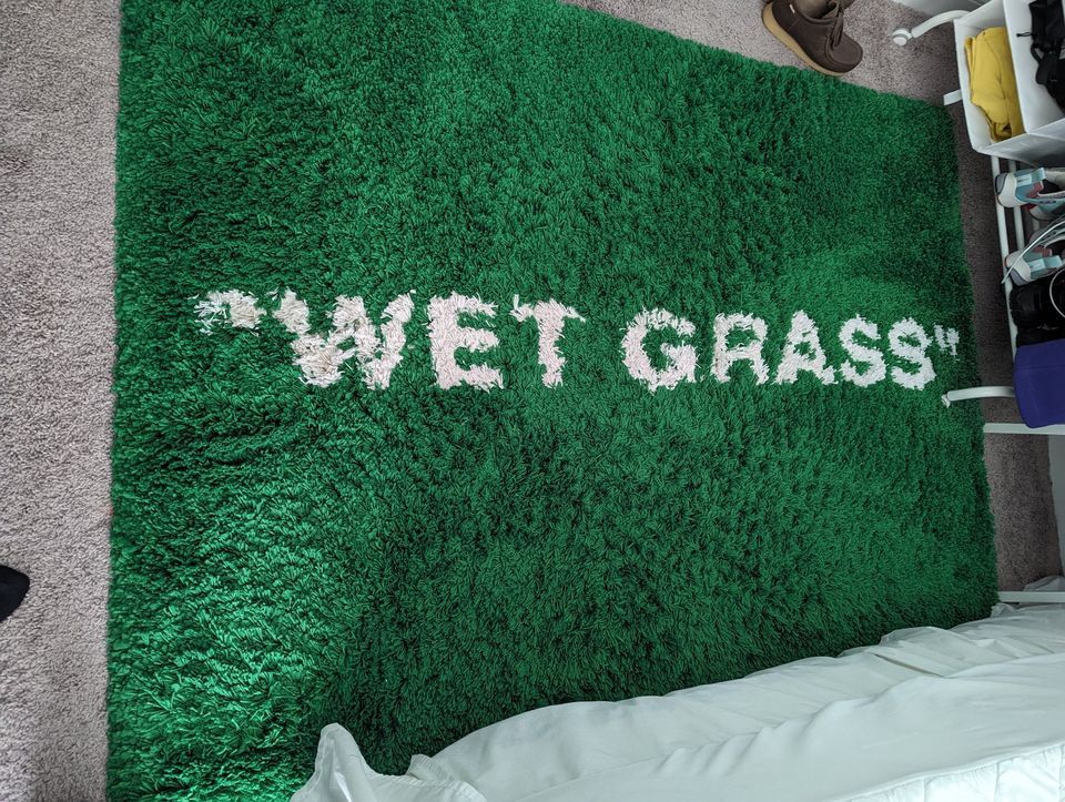 IKEA X VIRGIL Abloh 2019 Tapis « WET GRASS »133X195cm Neuf Scellé EUR