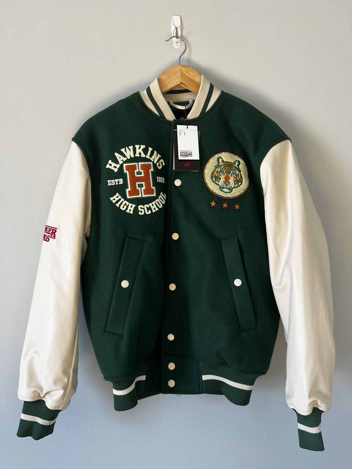 H&M H&M x Stranger Things Varsity Jacket | Grailed