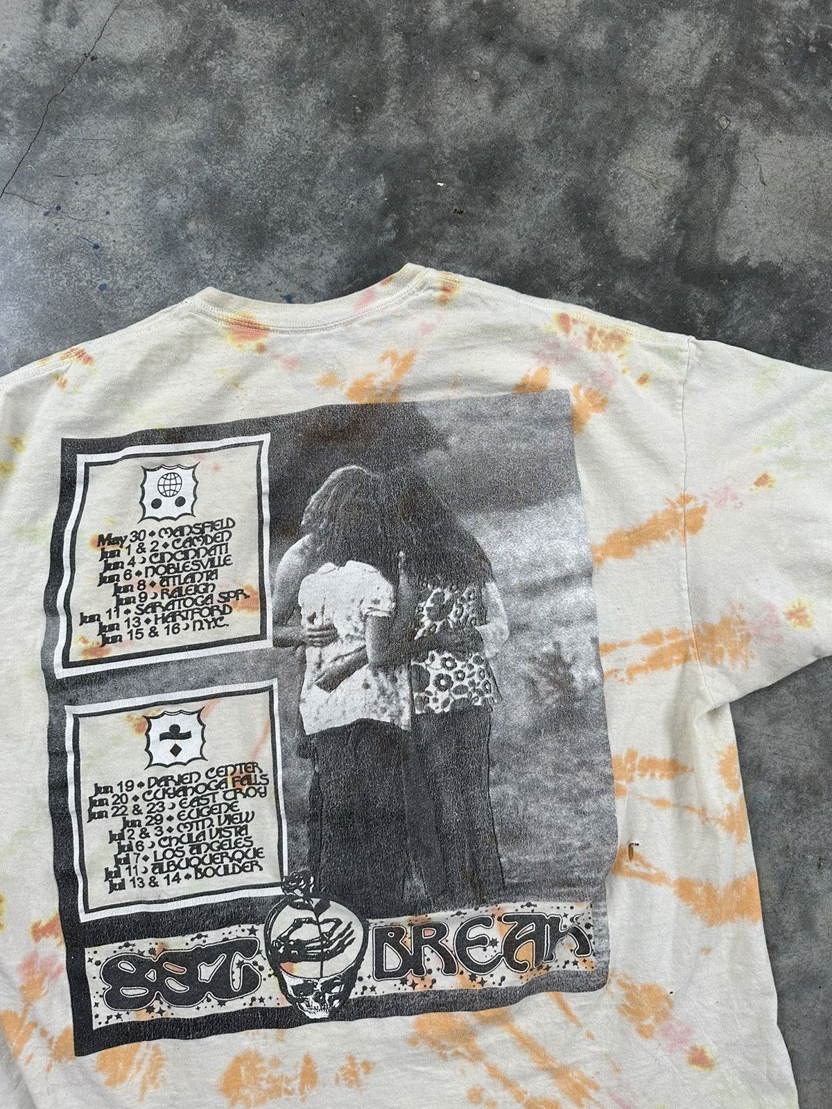 Online Ceramics Online Ceramics Sunshine Dream Skeleton Peach Tie Dye Tee Size US XXL / EU 58 / 5 - 7 Thumbnail