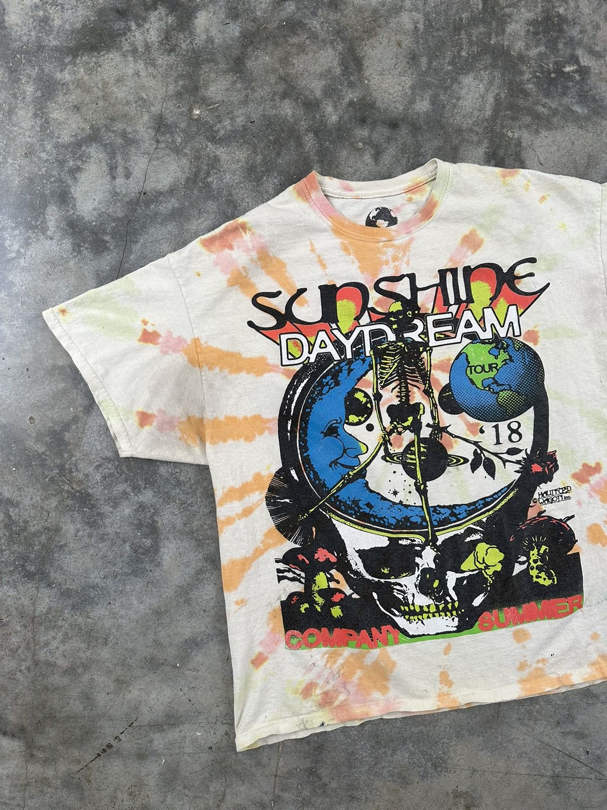 Online Ceramics Online Ceramics Sunshine Dream Skeleton Peach Tie Dye Tee Size US XXL / EU 58 / 5 - 2 Thumbnail