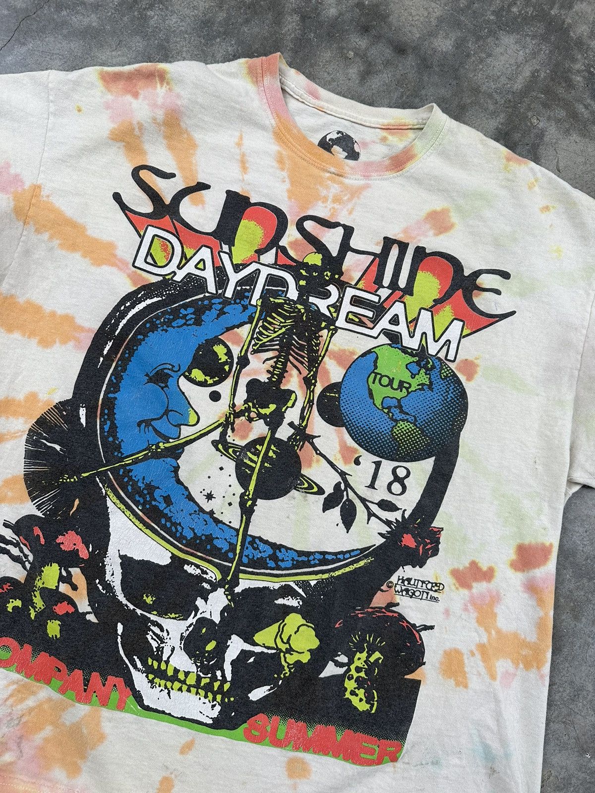 Online Ceramics Online Ceramics Sunshine Dream Skeleton Peach Tie Dye Tee Size US XXL / EU 58 / 5 - 3 Thumbnail