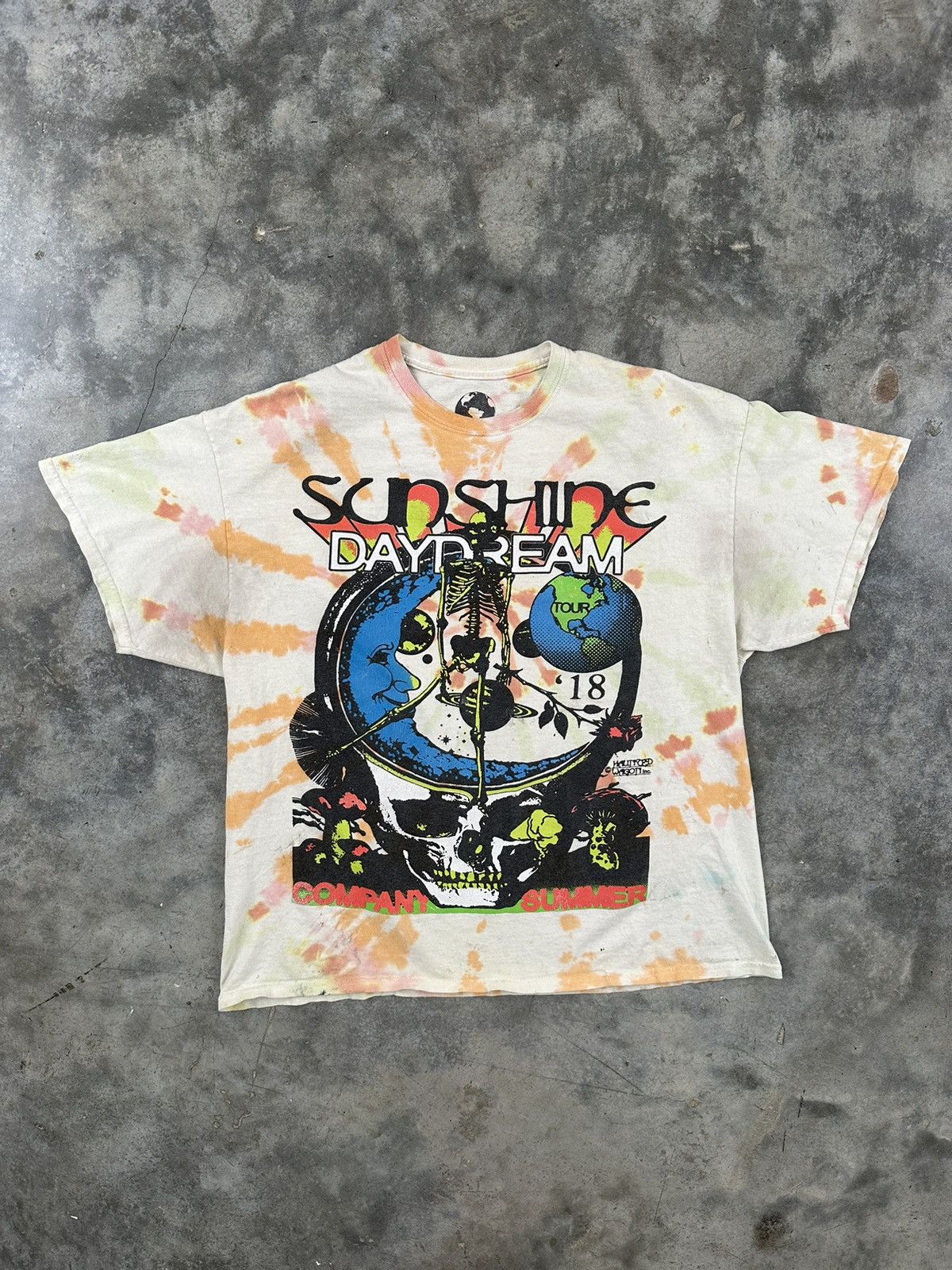 Online Ceramics Online Ceramics Sunshine Dream Skeleton Peach Tie Dye Tee Size US XXL / EU 58 / 5 - 1 Thumbnail