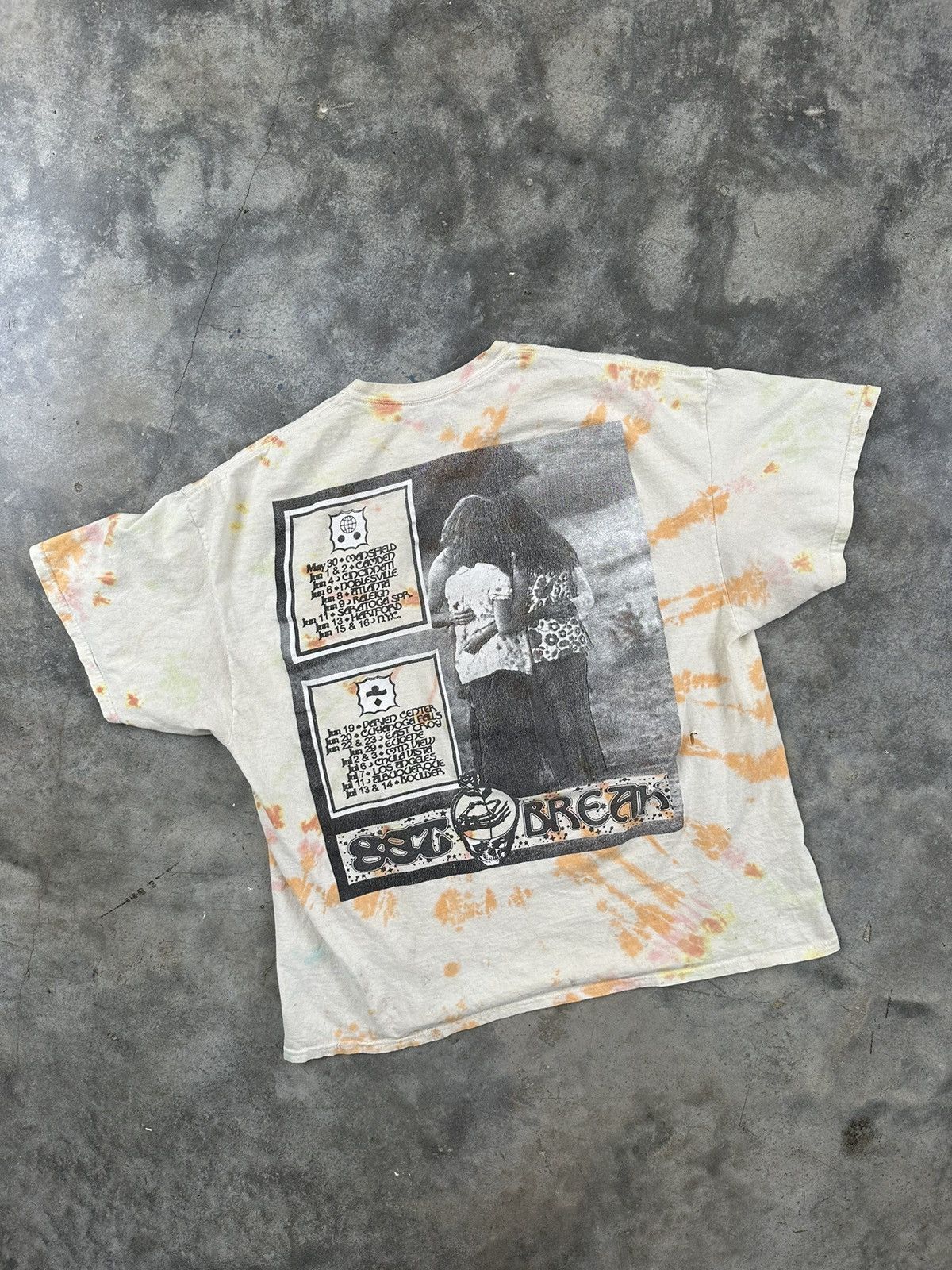Online Ceramics Online Ceramics Sunshine Dream Skeleton Peach Tie Dye Tee Size US XXL / EU 58 / 5 - 6 Thumbnail