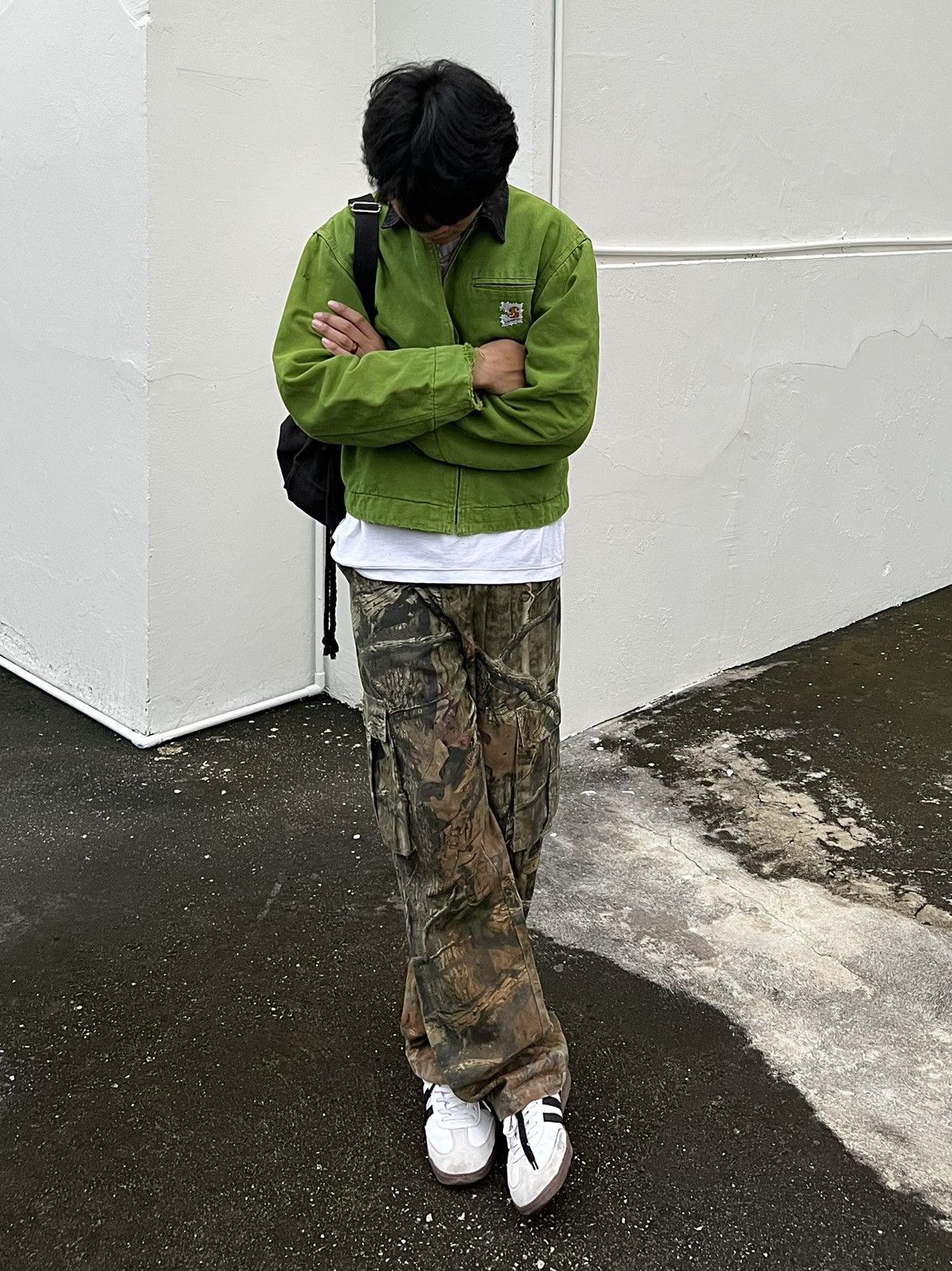 image of Vintage 90’S Carhartt Detroit Jacket Repair Color in Green, Men's (Size Medium)