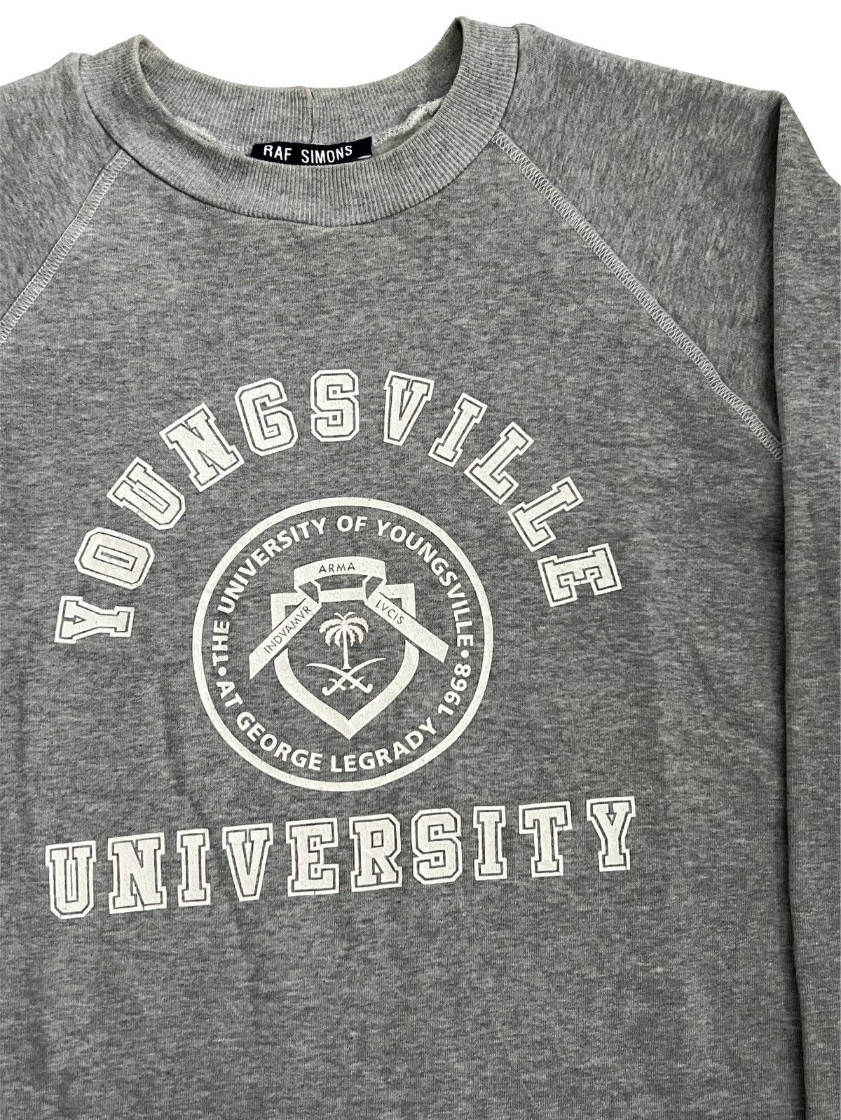 Raf Simons AW1997 Raf Simons Youngsville University Grey Print  