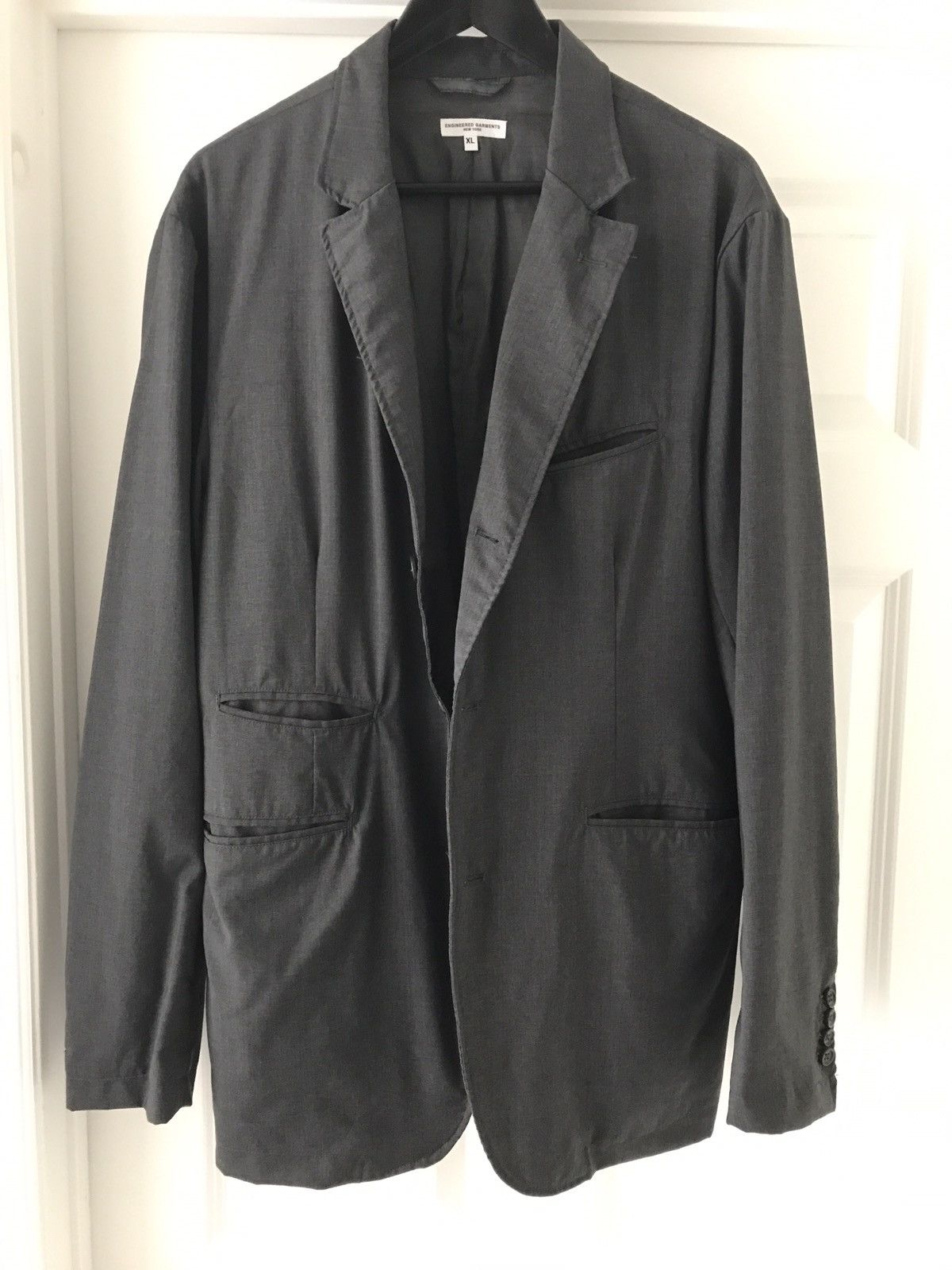 Engineered Garments charcoal grey tropical wool Andover jacket XL | Grailed