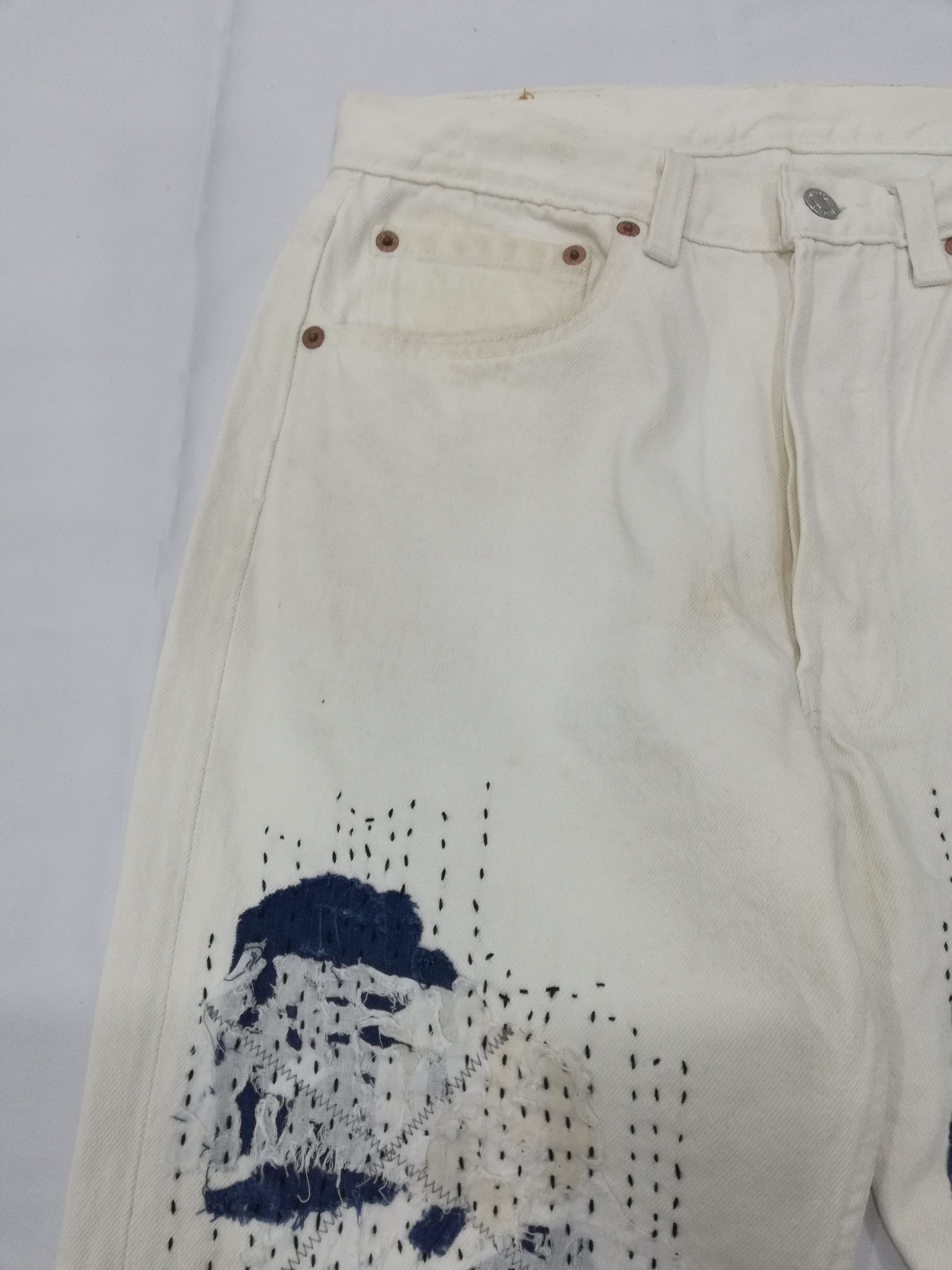 Levi's Reworked 90s Levis 501 USA with Boro Patchwork Size US 30 / EU 46 - 2 Thumbnail