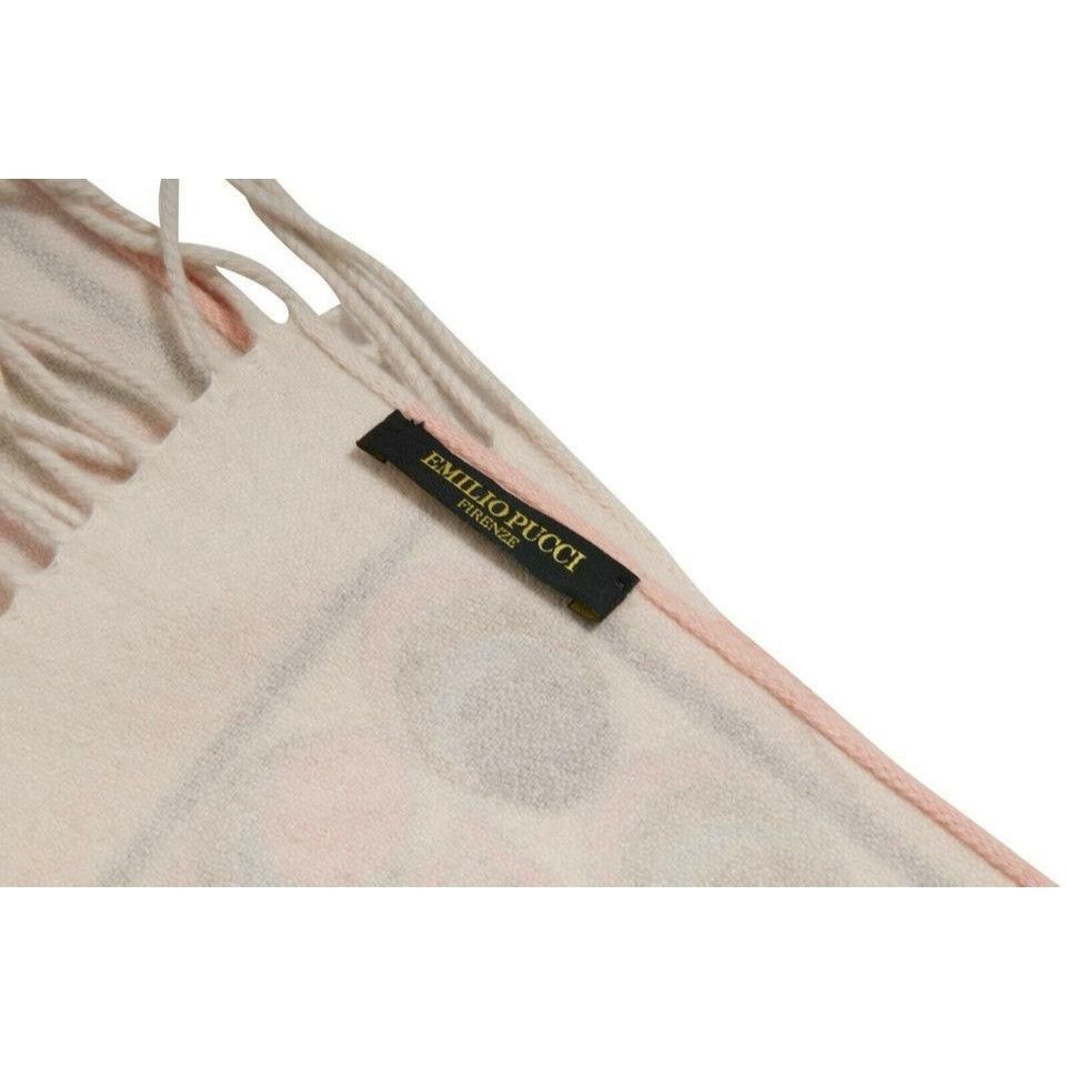 Emilio Pucci Pink Brown Floral Psychedelic Fringe Scarf Size ONE SIZE - 6 Thumbnail