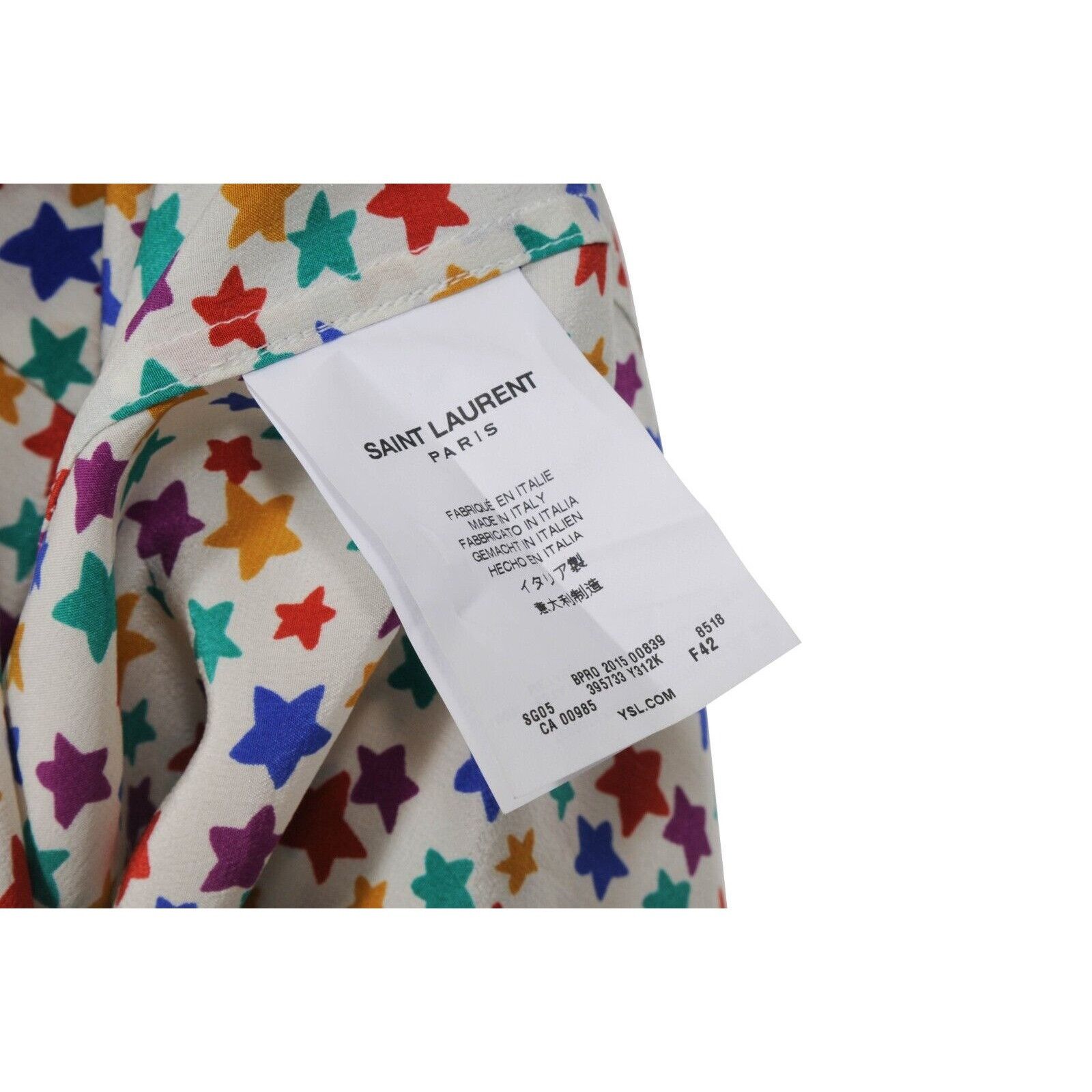 Saint Laurent Paris Star Print Button Down Shirt Top Size M / US 6-8 / IT 42-44 - 7 Thumbnail