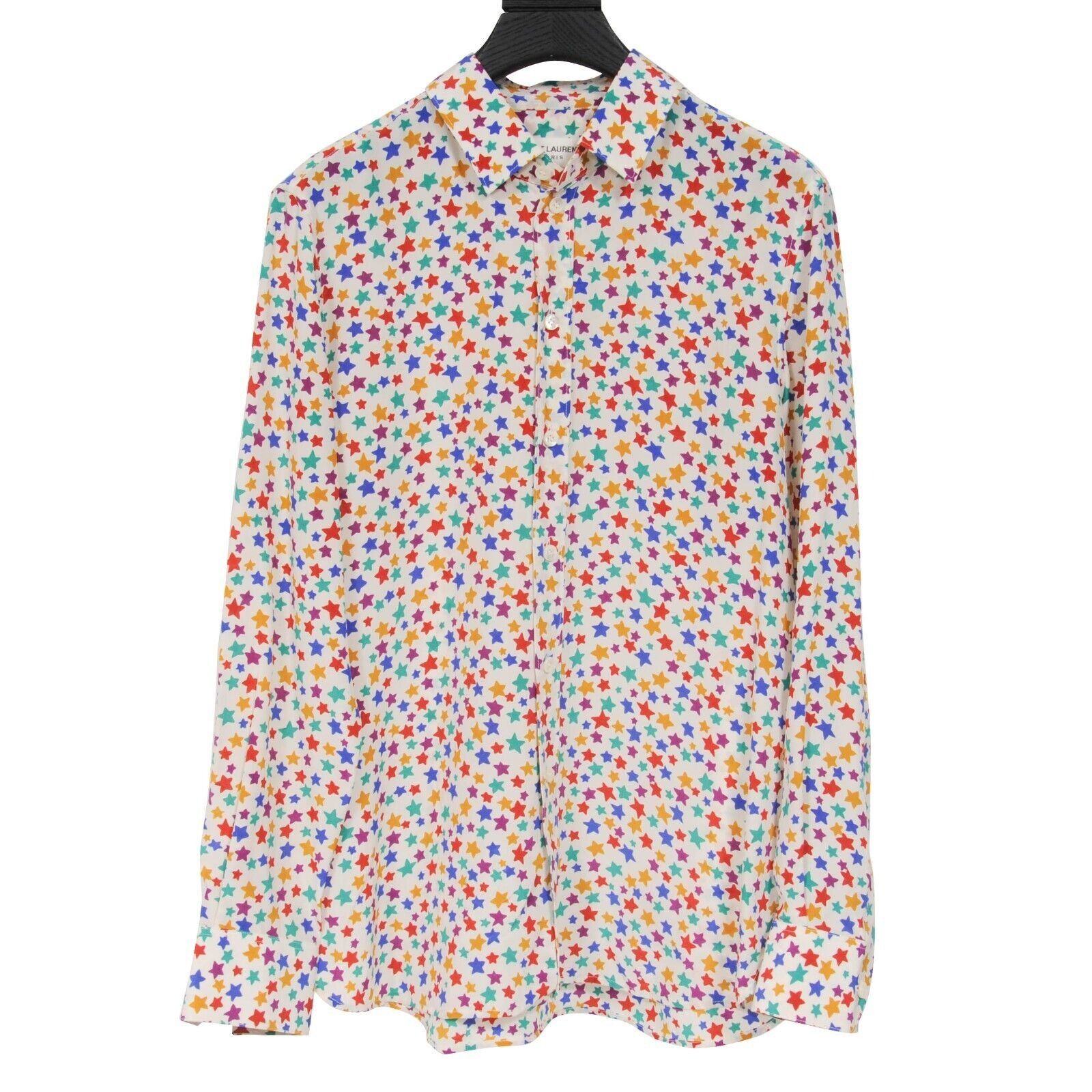 Saint Laurent Paris Star Print Button Down Shirt Top Size M / US 6-8 / IT 42-44 - 1 Thumbnail