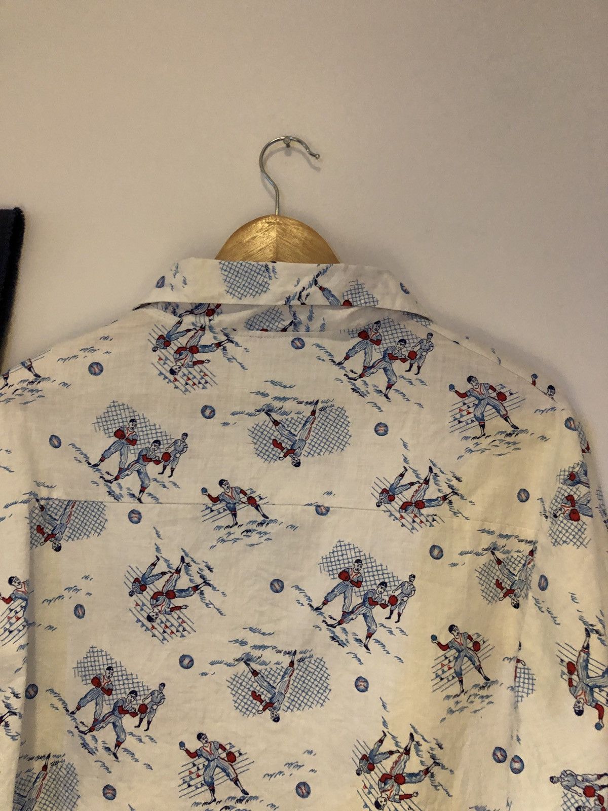 Chorley × Handmade Chorley 50s vintage baseball print camp collar bowling shirt Size US L / EU 52-54 / 3 - 5 Thumbnail