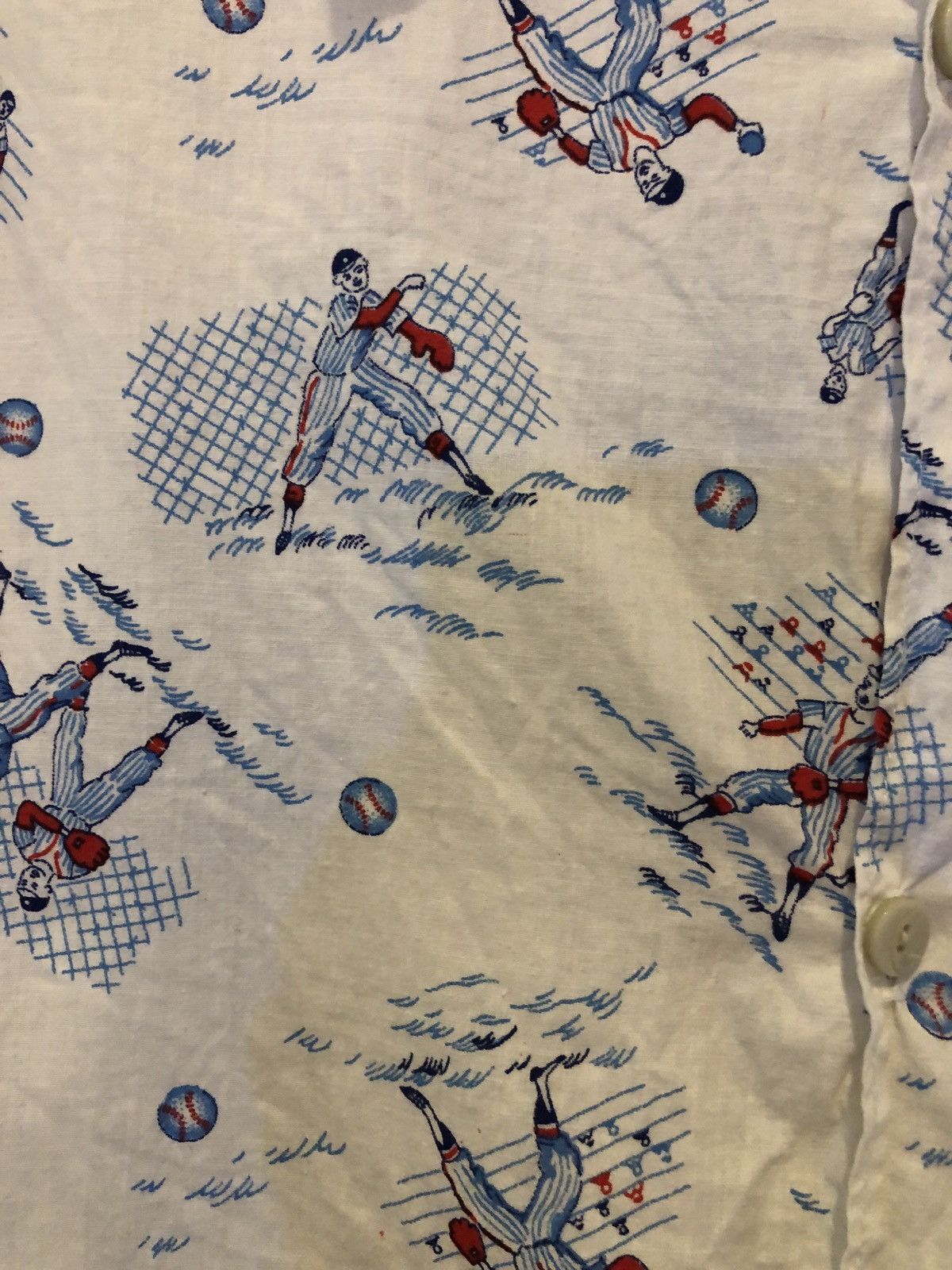 Chorley × Handmade Chorley 50s vintage baseball print camp collar bowling shirt Size US L / EU 52-54 / 3 - 3 Thumbnail