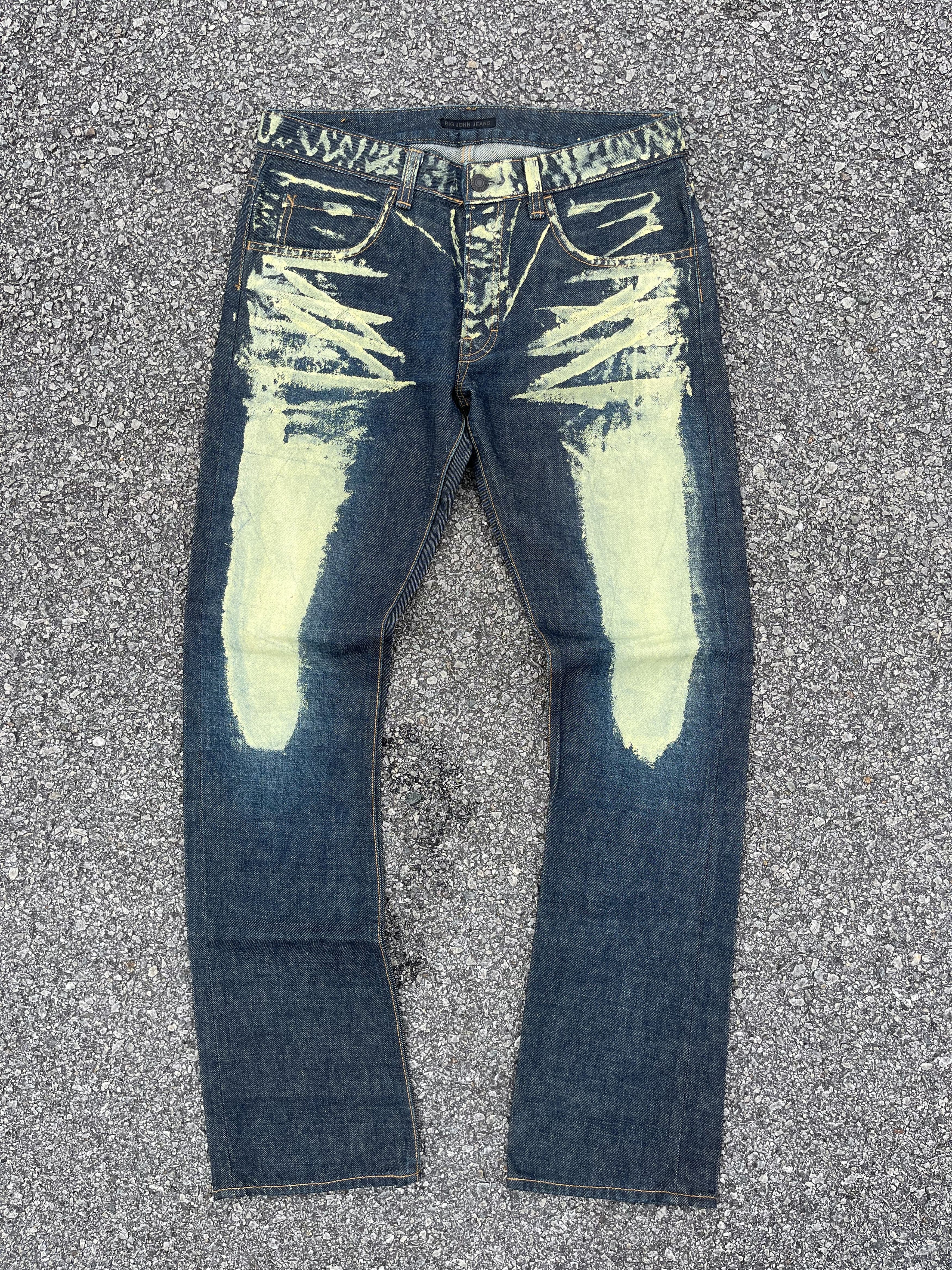 Beauty Beast × Big John × If Six Was Nine Big John Splatter Painter Straight Cut Denim Travis Scott Size US 32 / EU 48 - 2 Thumbnail