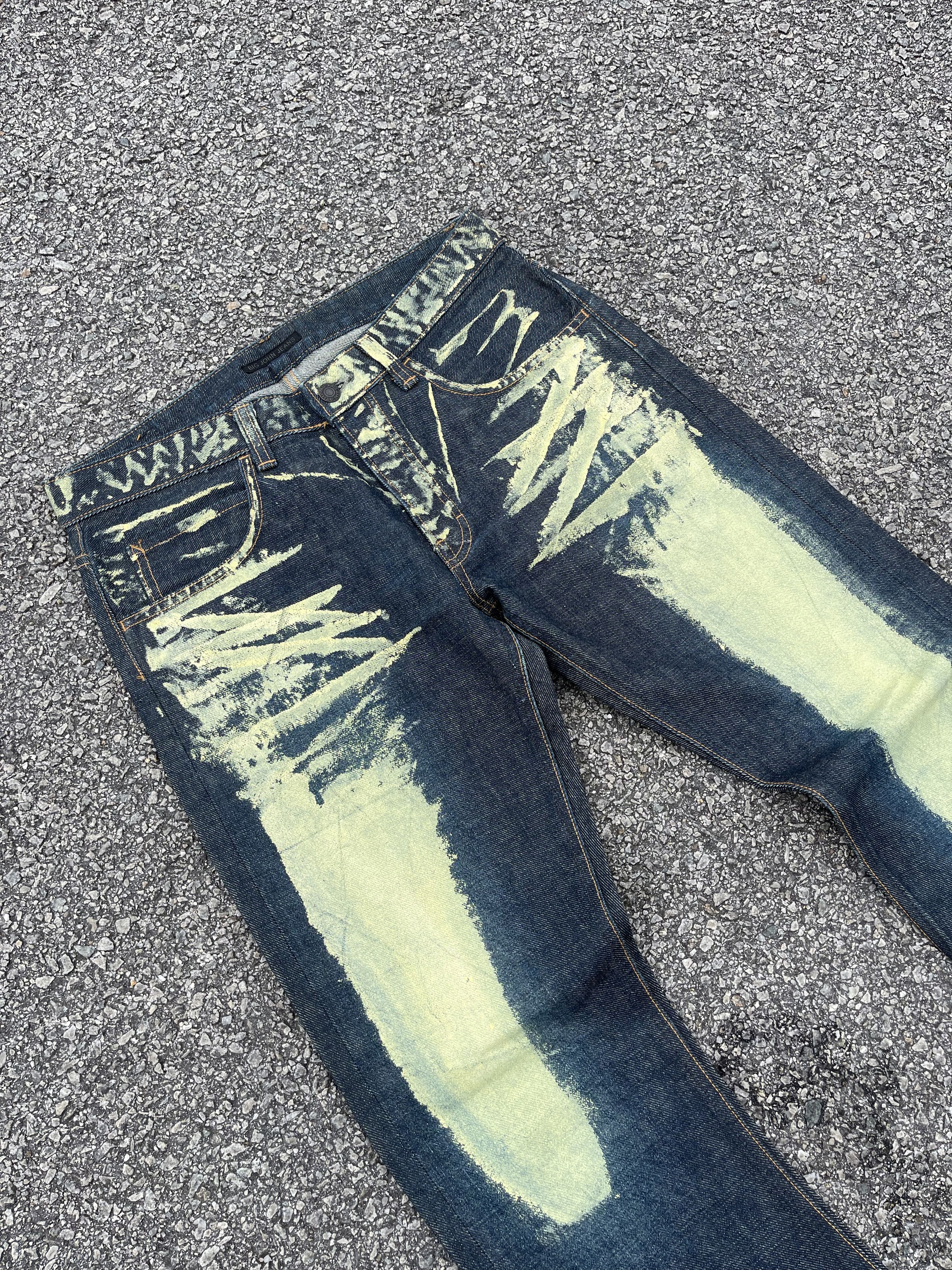 Beauty Beast × Big John × If Six Was Nine Big John Splatter Painter Straight Cut Denim Travis Scott Size US 32 / EU 48 - 3 Thumbnail