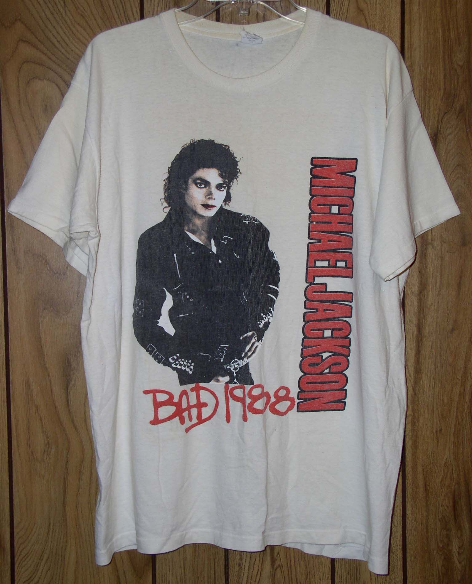 Michael Jackson MICHAEL JACKSON CONCERT TOUR T SHIRT VINTAGE 1988 BAD TOUR Size US XL / EU 56 / 4 - 1 Thumbnail