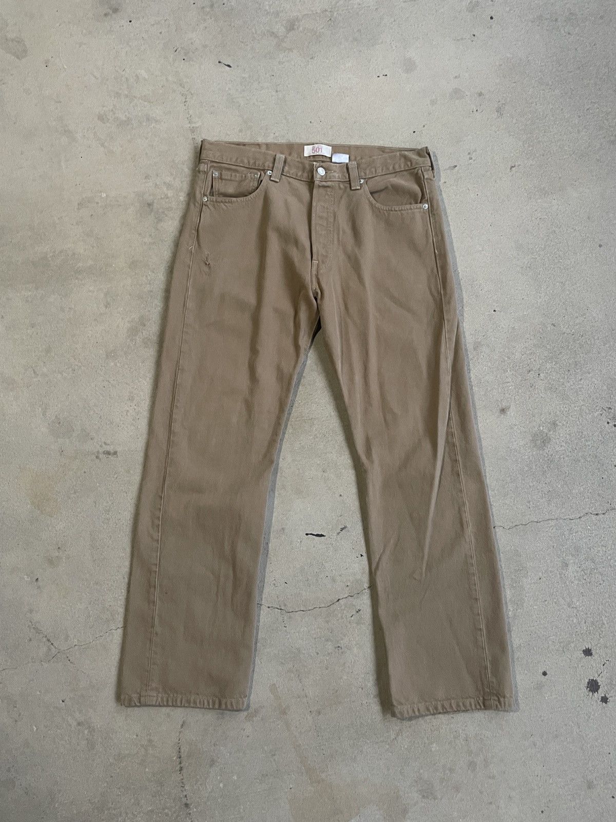 Vintage 2000s Tan 501 Levi’s | Grailed