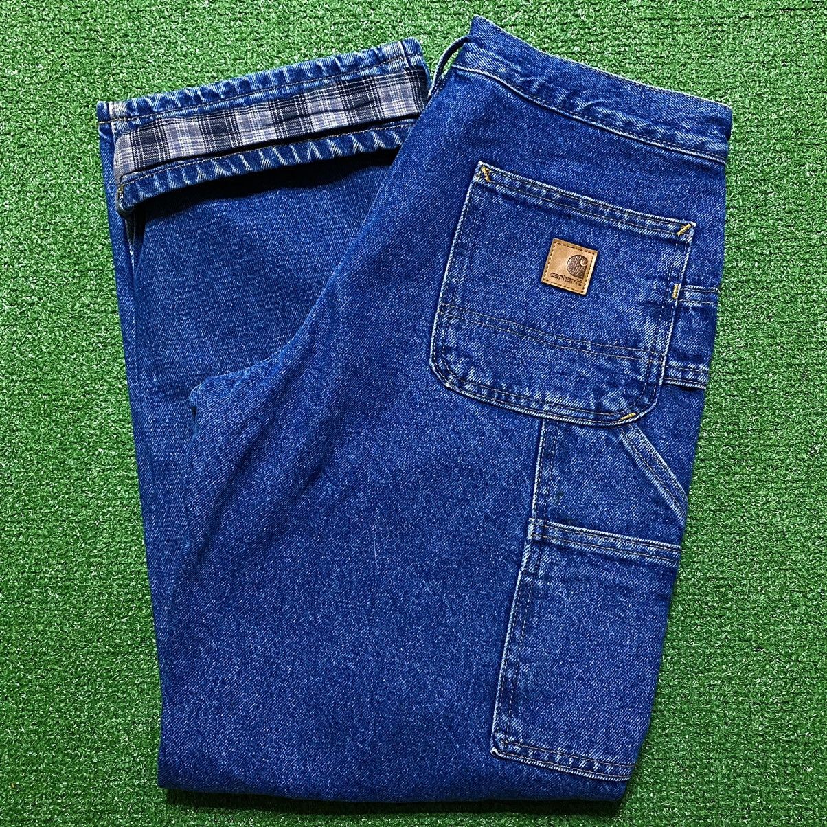 Vintage Vintage 2000’s Carhartt Flannel Lined Carpenter Jeans Grailed