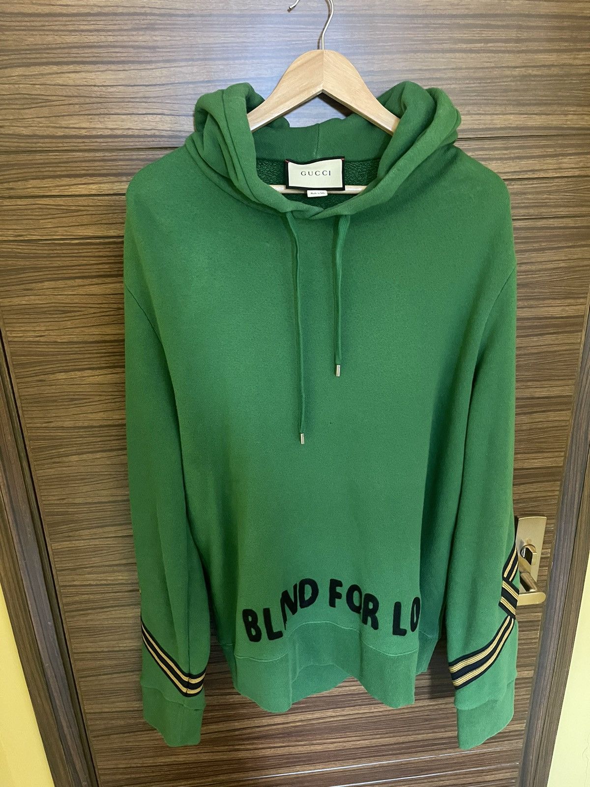 Gucci Gucci blind for love green hoodie Grailed