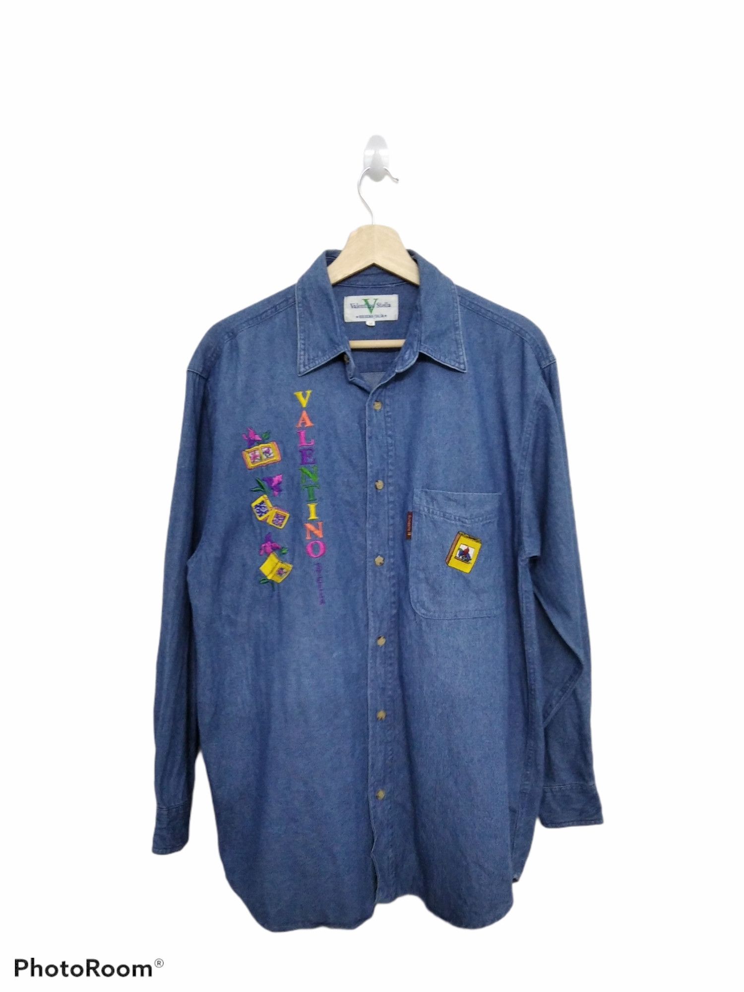 Valentino × Vintage Vintage Valentino Stella Denim Button Up Size US M / EU 48-50 / 2 - 1 Thumbnail