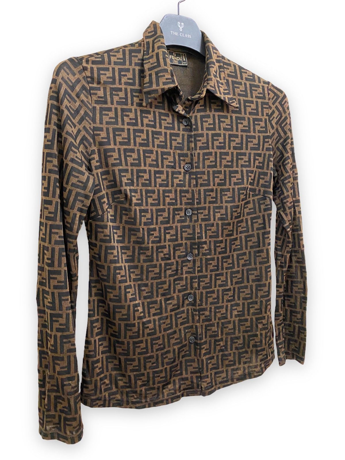 Fendi Vintage Fendi Zucca Monogram Shirt Size M / US 6-8 / IT 42-44 - 4 Thumbnail