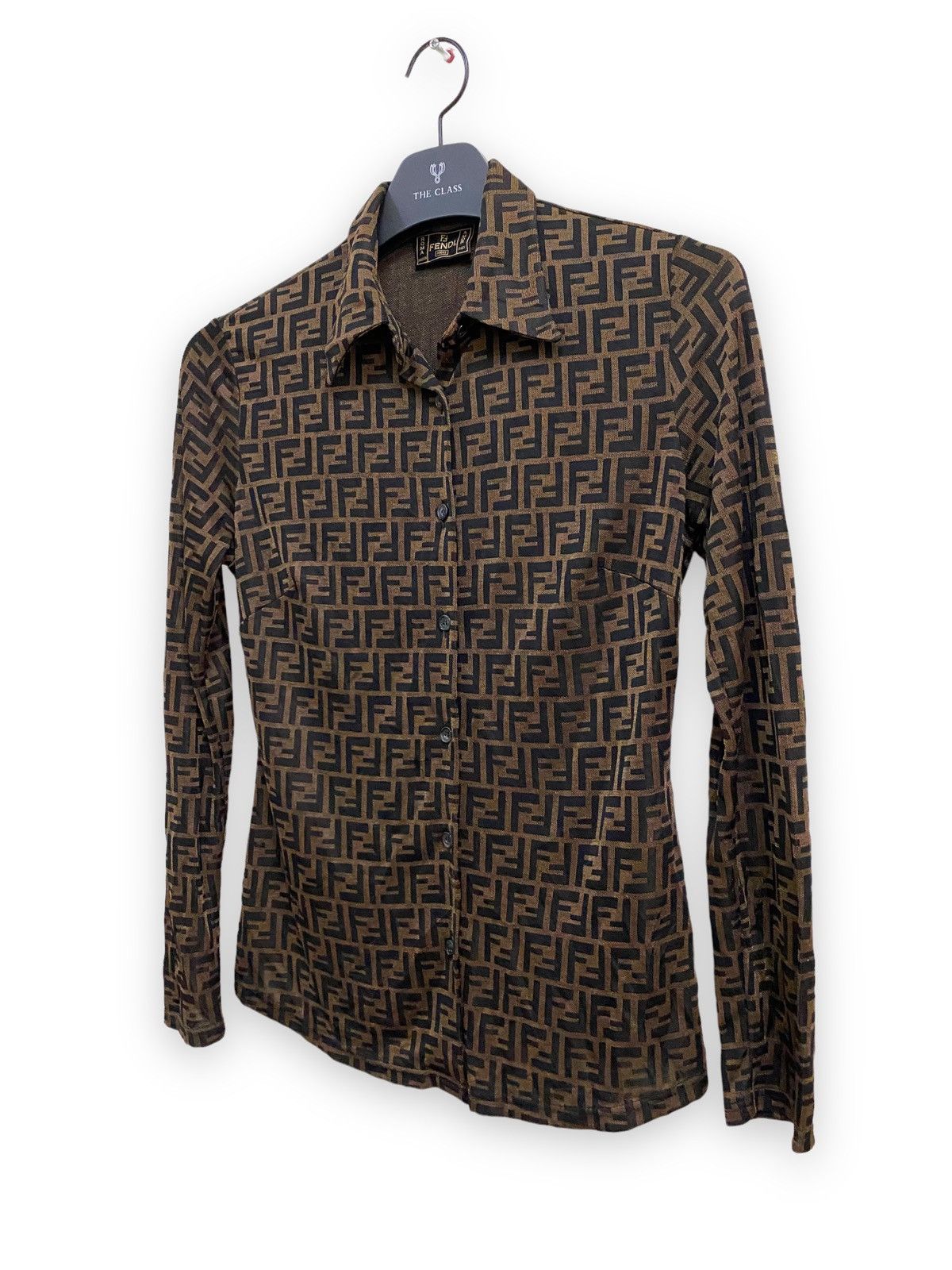 Fendi Vintage Fendi Zucca Monogram Shirt Size M / US 6-8 / IT 42-44 - 3 Thumbnail