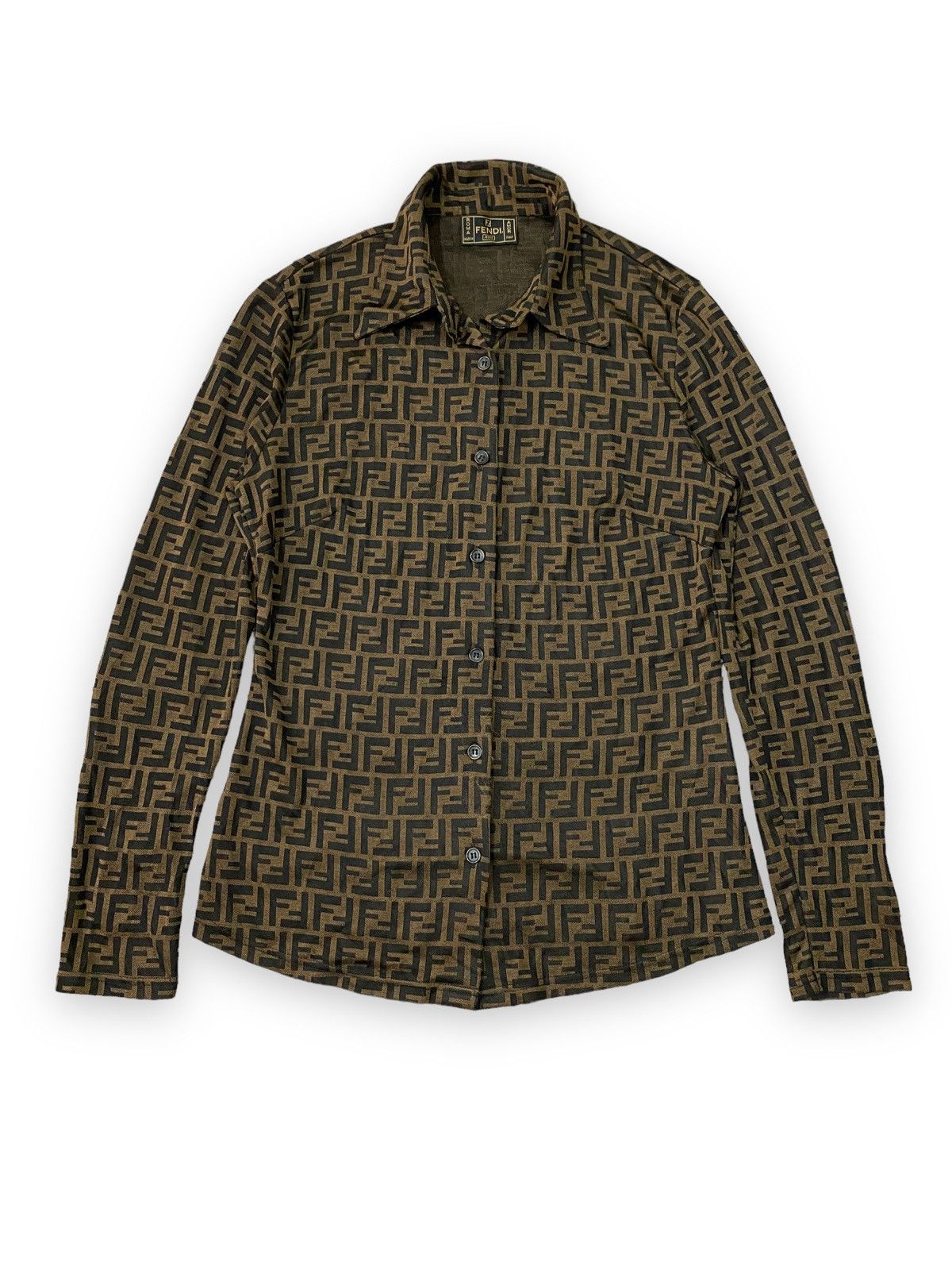 Fendi Vintage Fendi Zucca Monogram Shirt Size M / US 6-8 / IT 42-44 - 1 Thumbnail